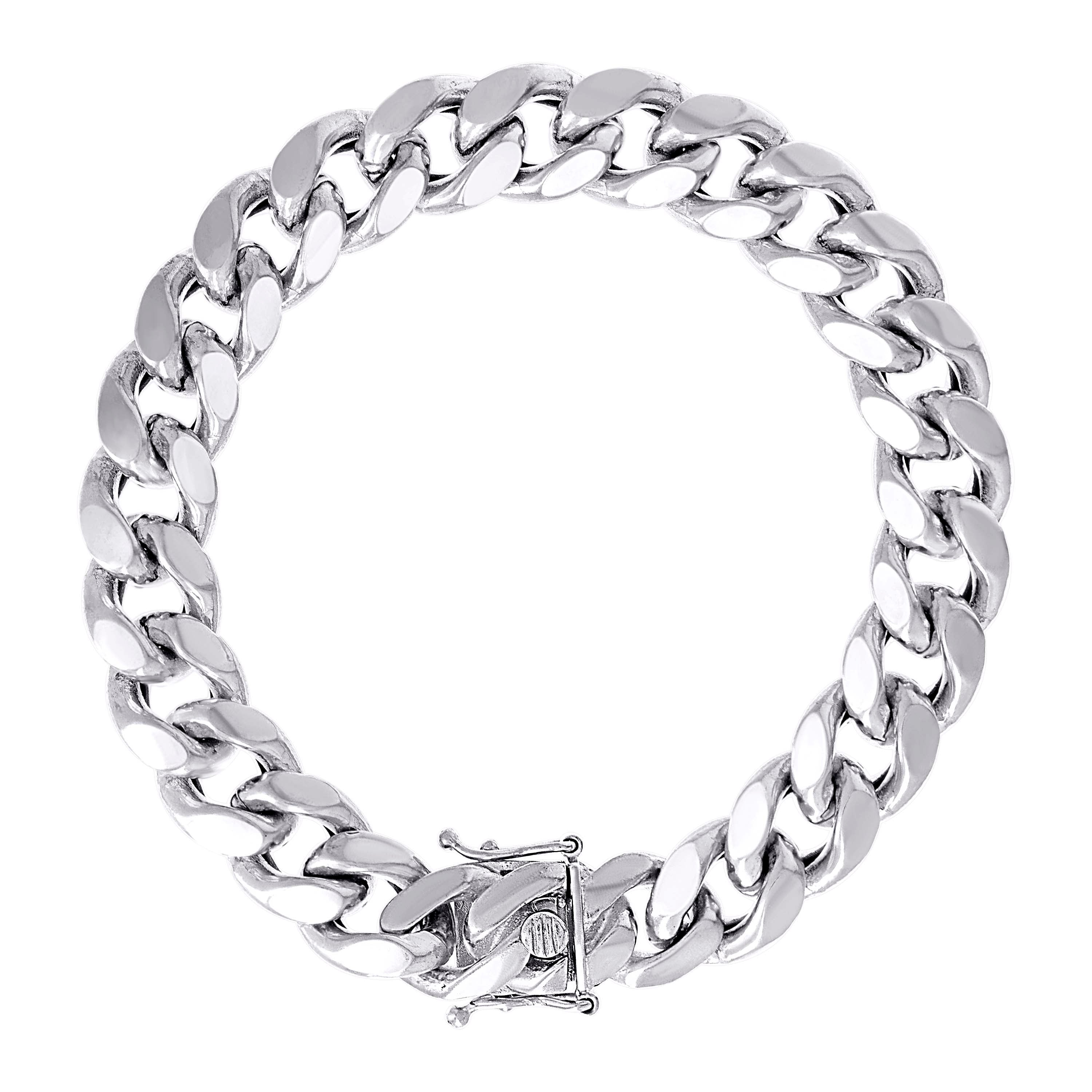 925 Sterling Silver Hollow Miami Cuban Chain Yellow 120 4.1mm