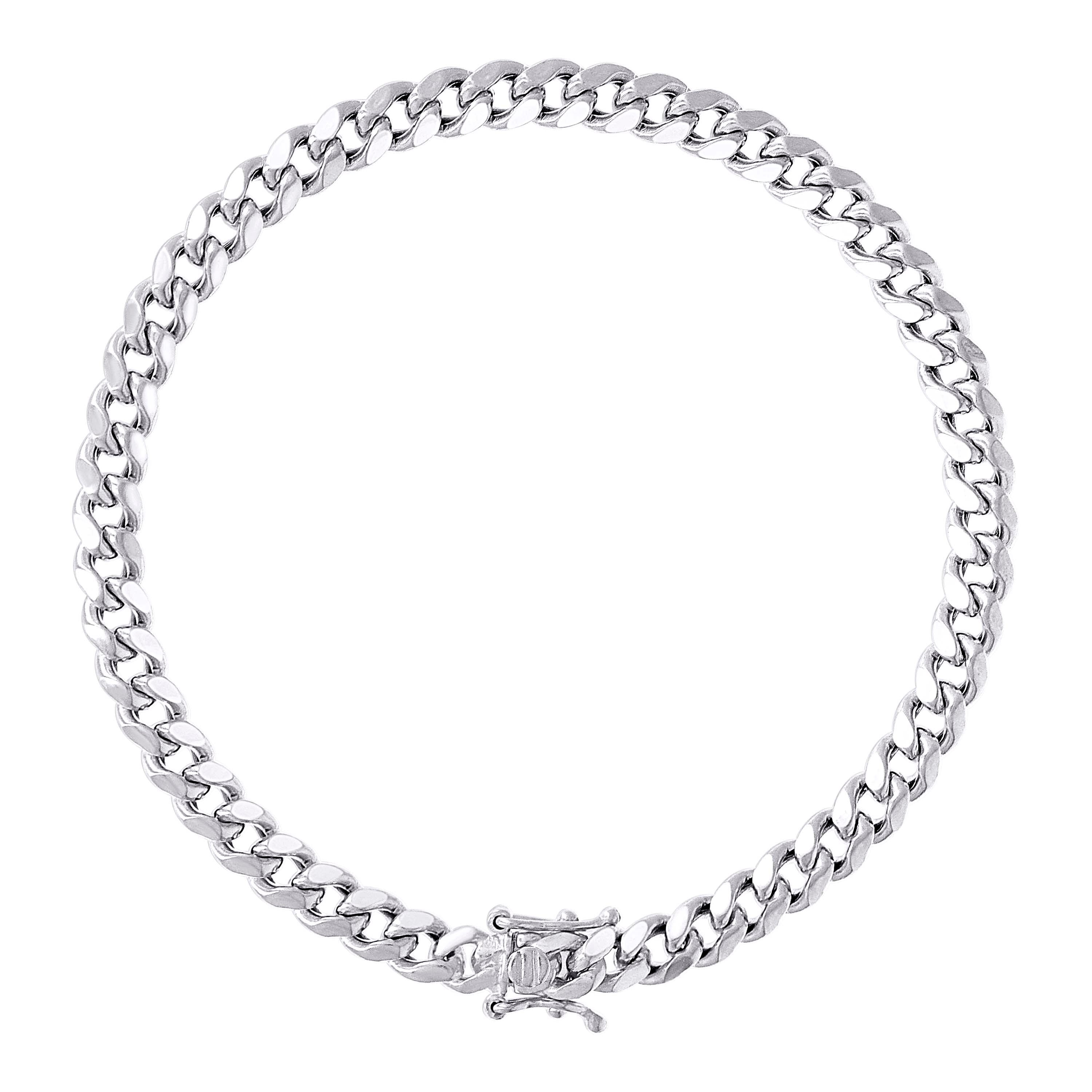 925 Sterling Silver Hollow Miami Cuban Chain Yellow 120 4.1mm