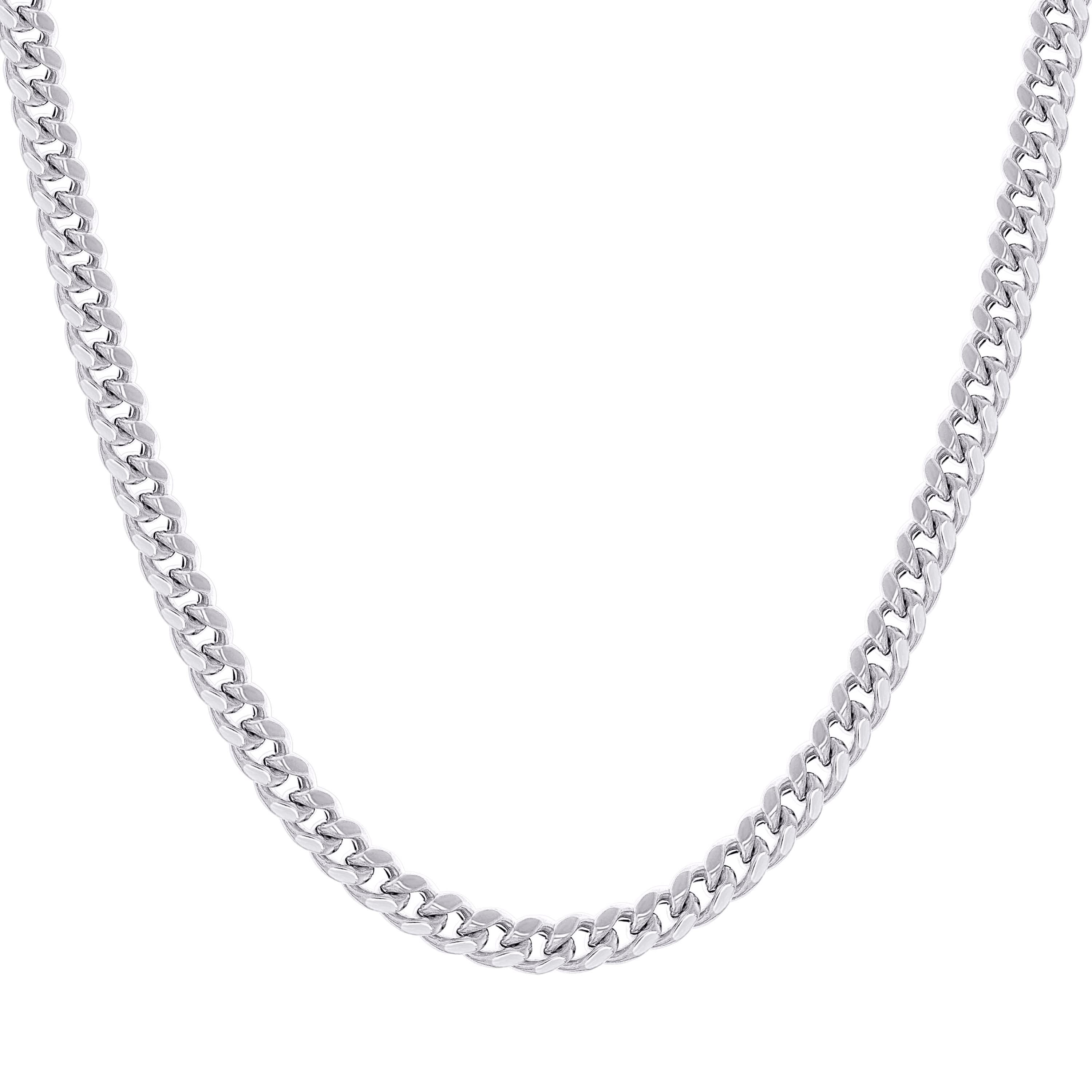 925 Sterling Silver Hollow Miami Cuban Chain Yellow 120 4.1mm