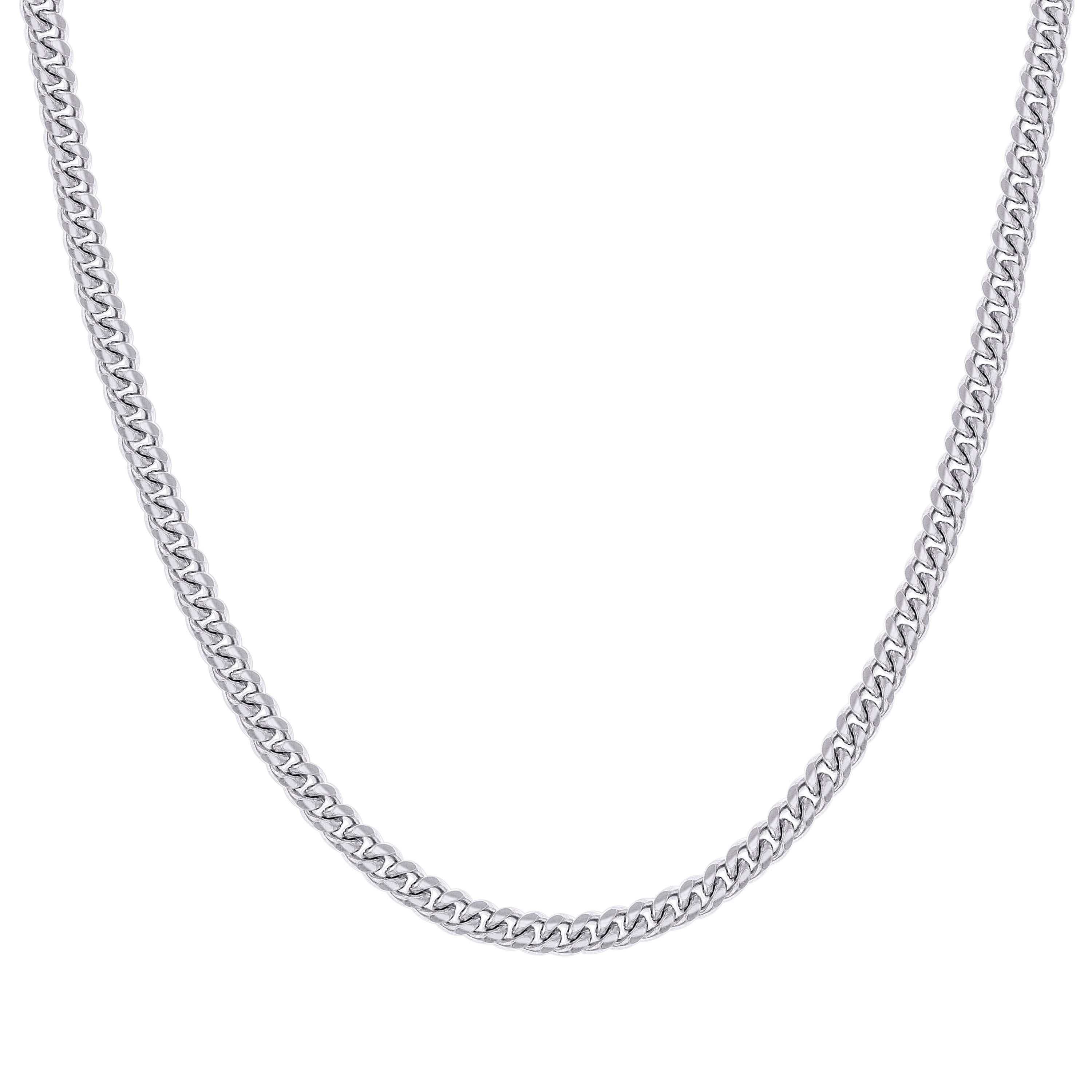 925 Sterling Silver Solid Miami Cuban Chain Silver 060 2mm