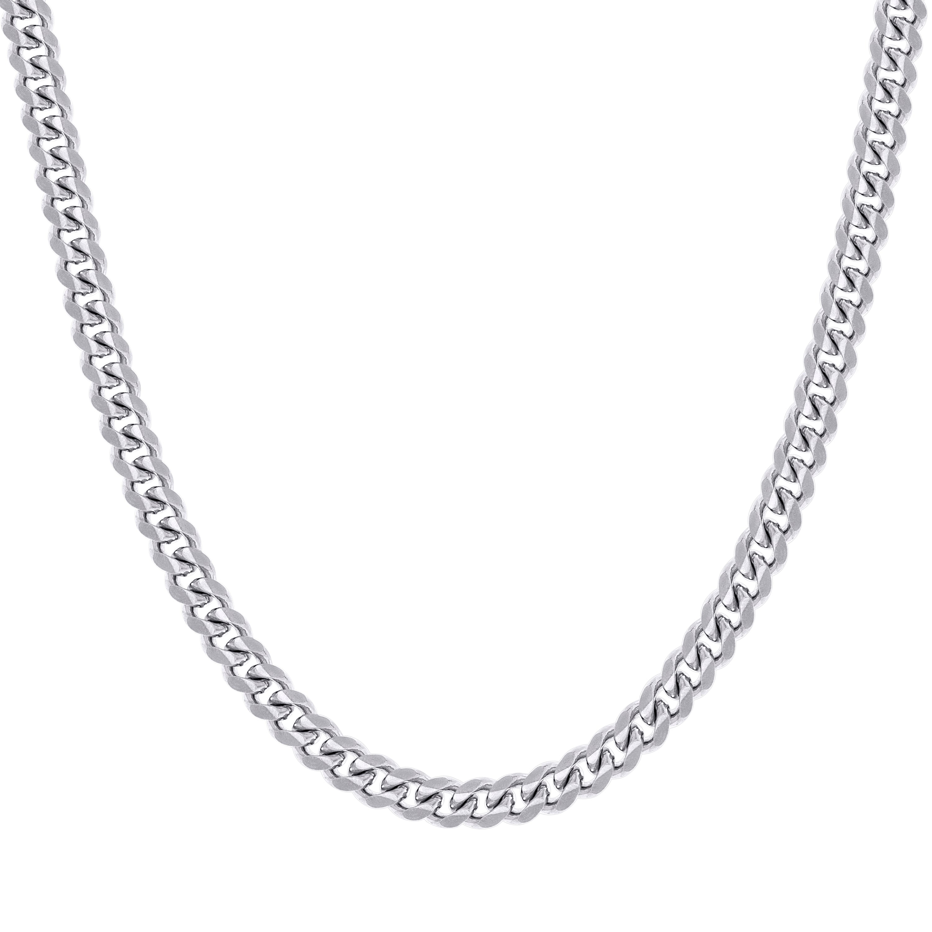 925 Sterling Silver Solid Miami Cuban Chain Silver 060 2mm
