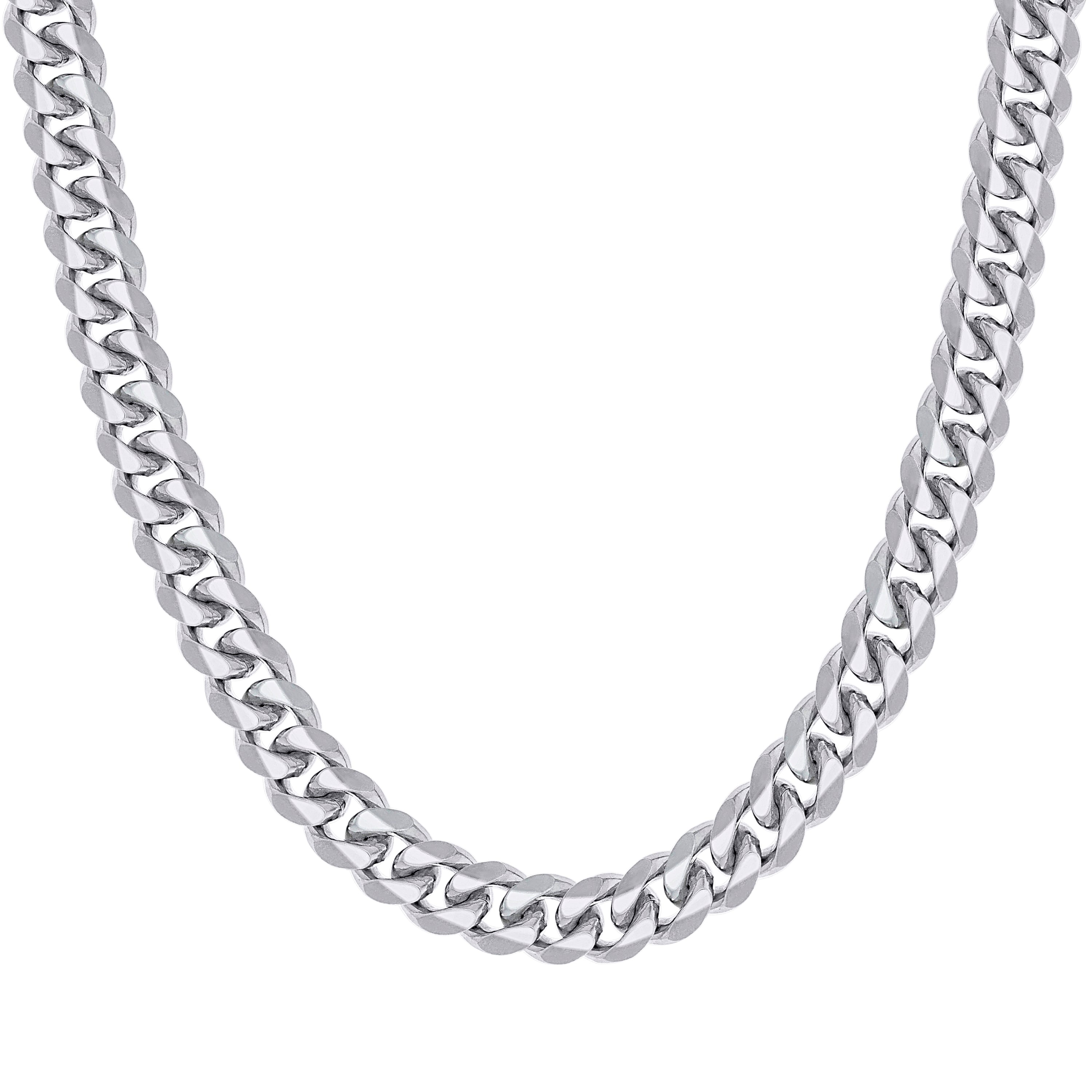 925 Sterling Silver Solid Miami Cuban Chain Silver 060 2mm