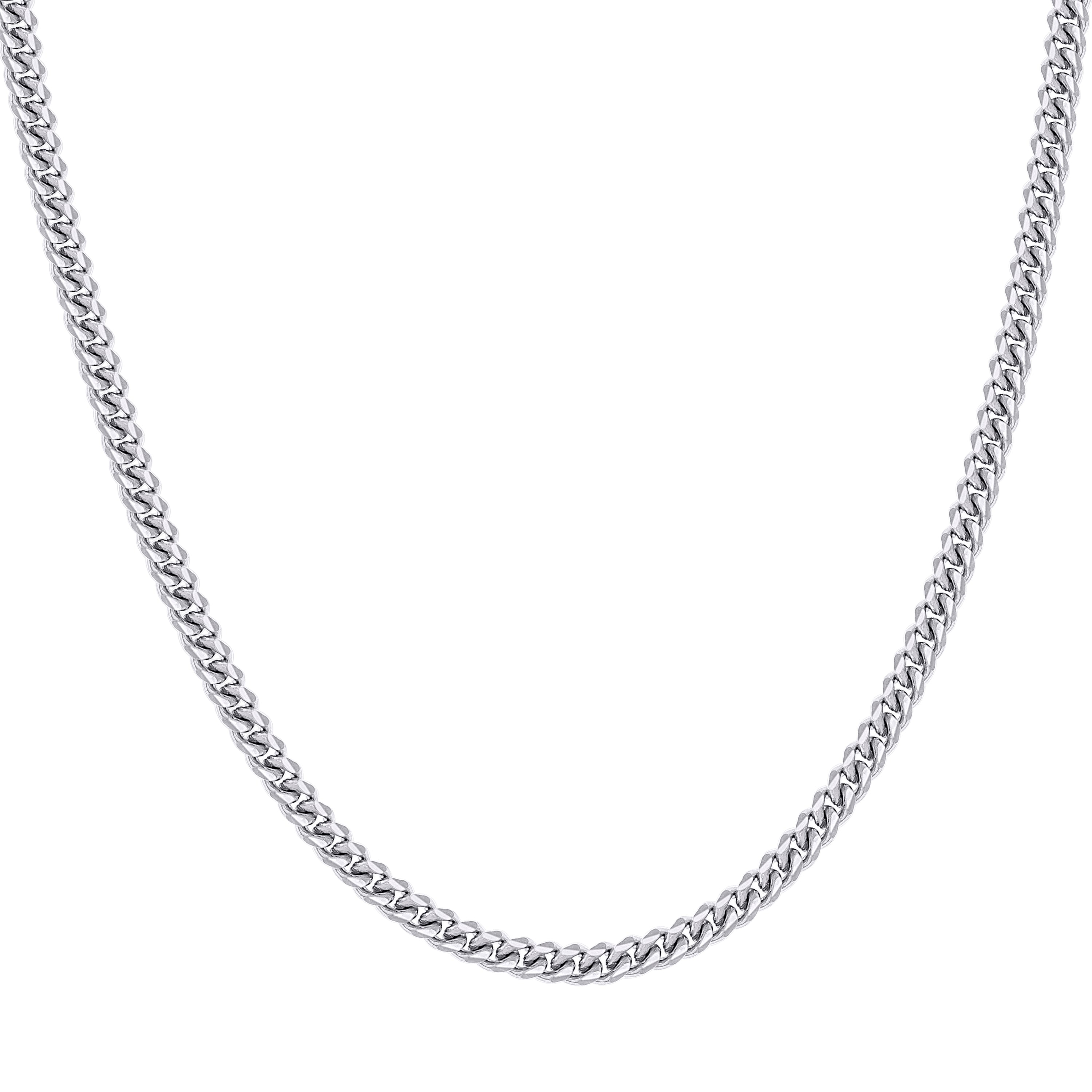 925 Sterling Silver Solid Miami Cuban Chain Silver 060 2mm