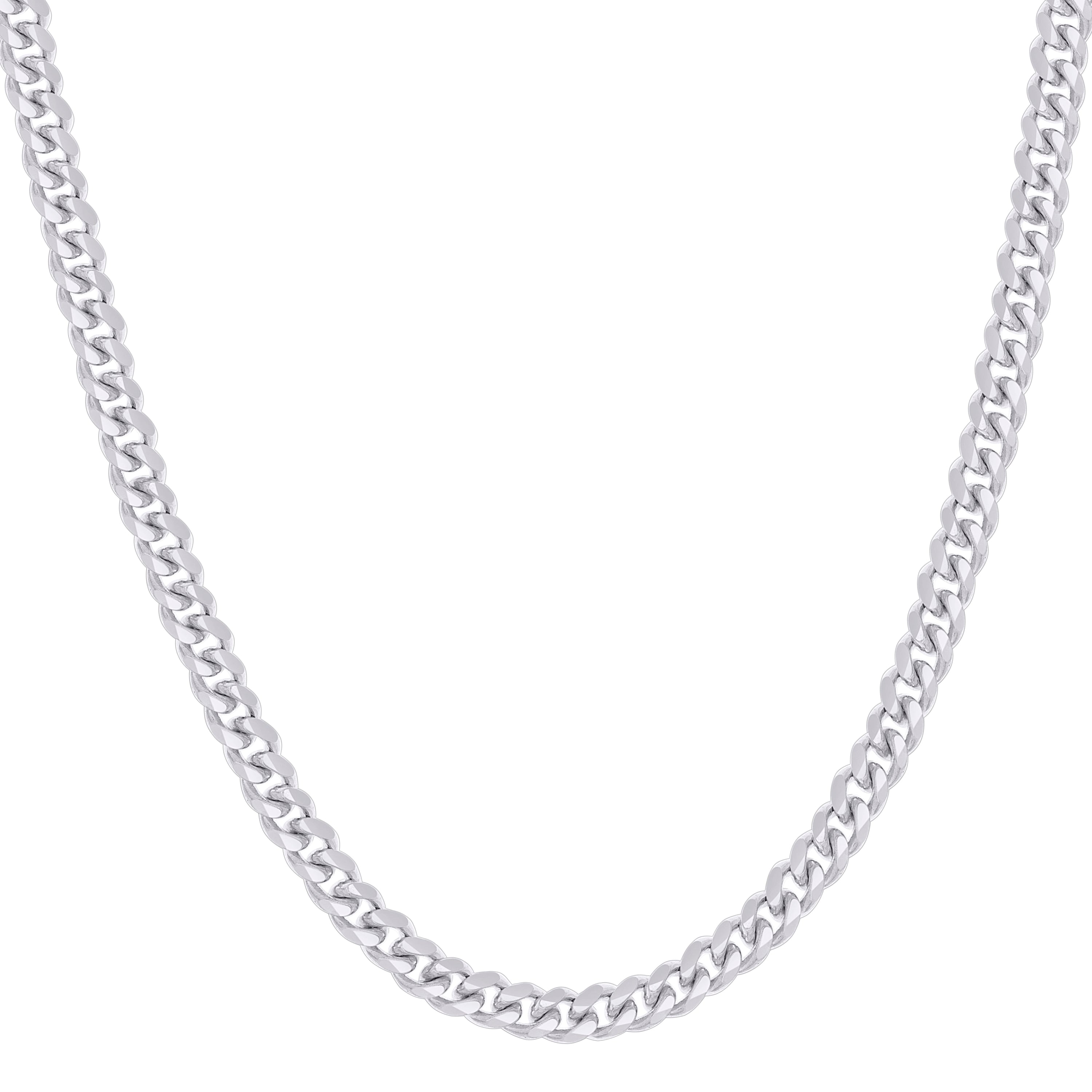 925 Sterling Silver Solid Miami Cuban Chain Silver 060 2mm