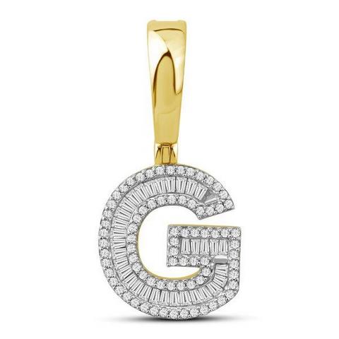 10K Yellow 0.50Ct D-Baguette Initial G