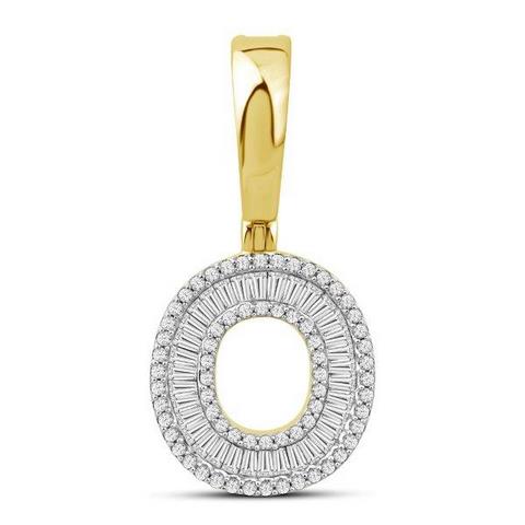 10K Yellow 0.45Ct D-Baguette Inital O