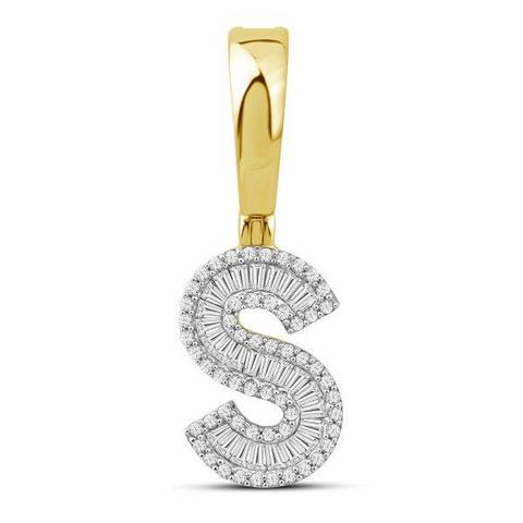 10K Yellow 0.40Ct D-Baguette Initial S