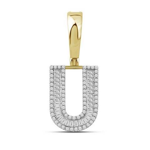 10K Yellow 0.46Ct D-Baguette Initial U