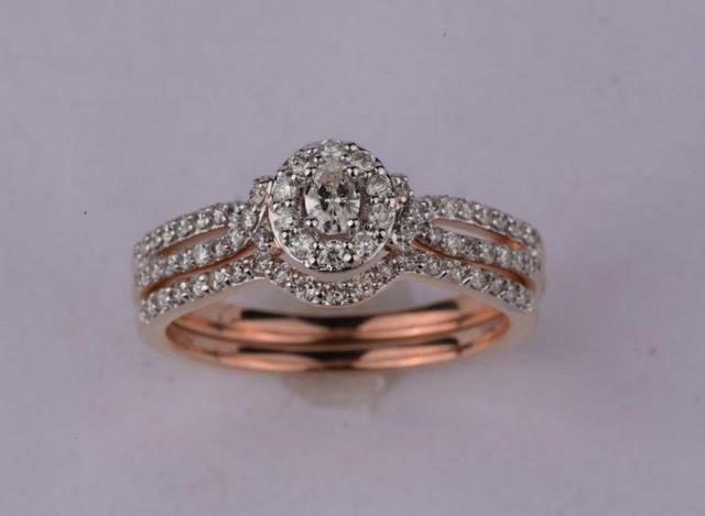 10K Pink 0.50Ct D-Ladies Ring
