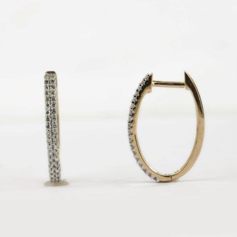 10K Yellow 0.33Ct D- Earrings Hoops