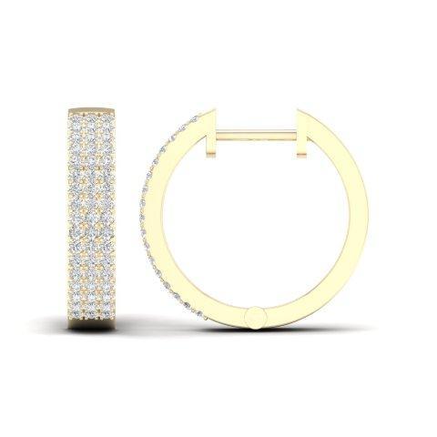 10K Yellow 0.33Ct D-Earring Hoops