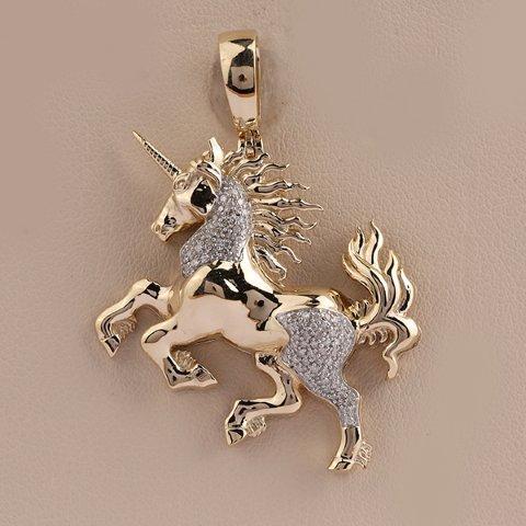 10K Yellowspl Price 0.25Ct D-Charm Horse (Chains Sold Separately)