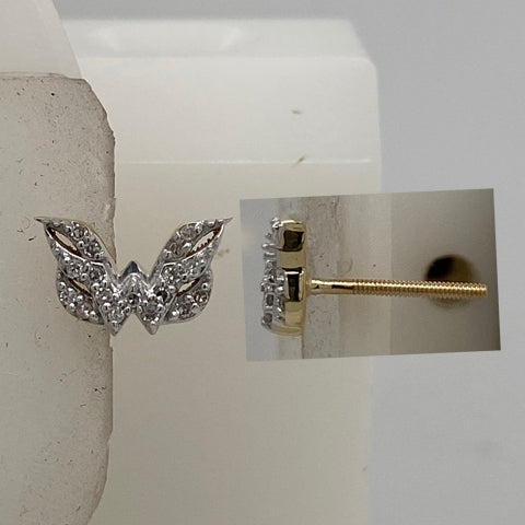 10K Yellow 0.12Ct D-Earrings