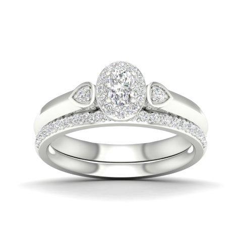 14K White 0.50Ct D-Ladies Rings