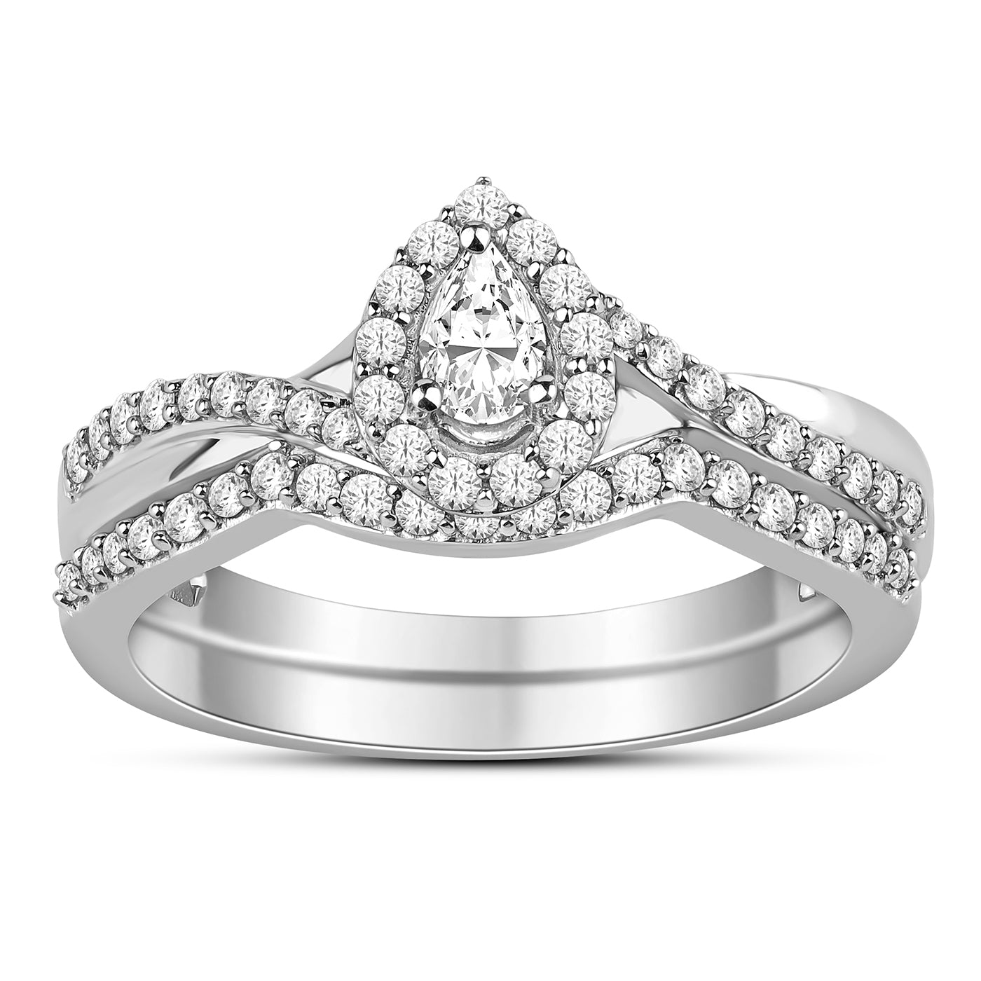 14K White 0.50Ct D-Ladies Rings