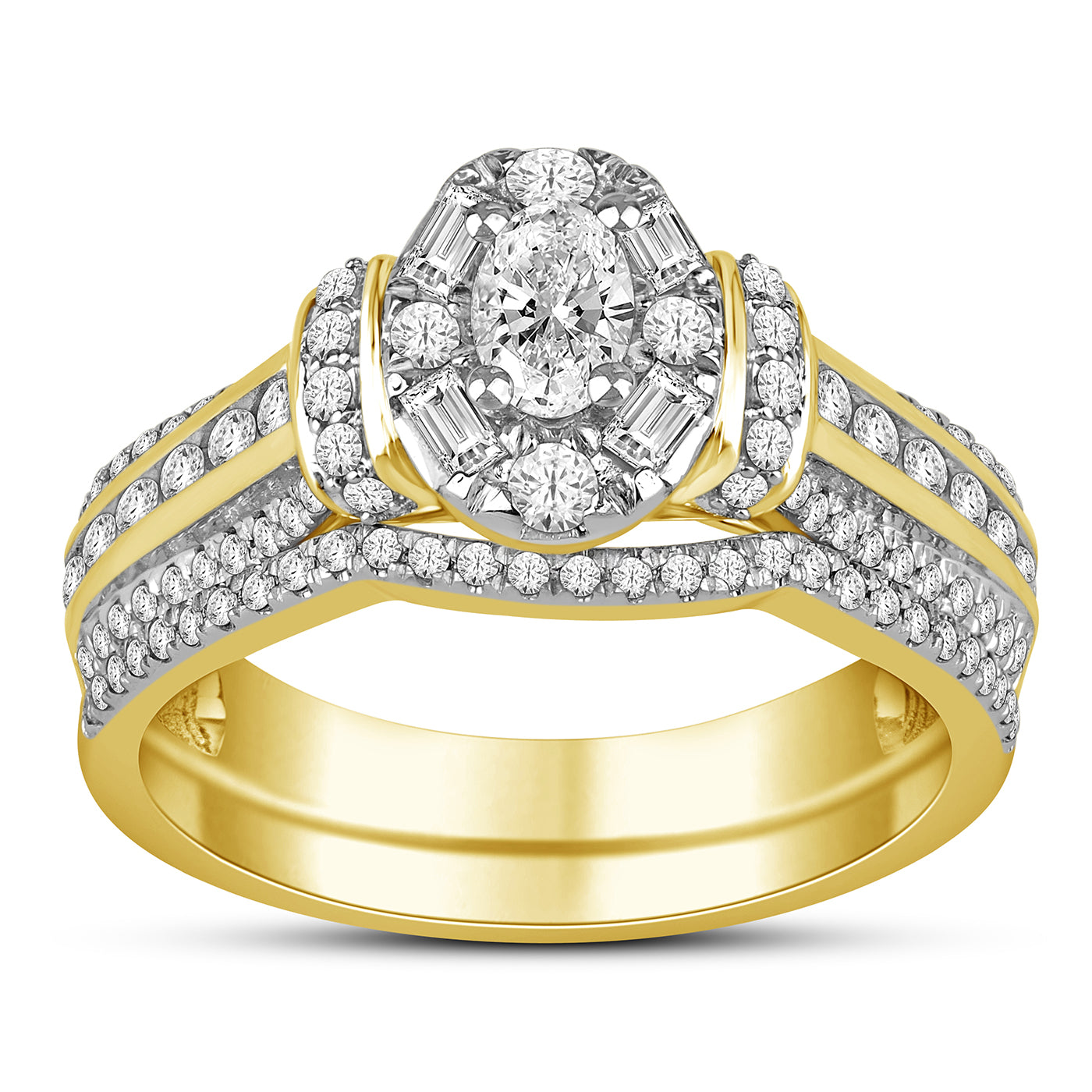 14K Yellow 1.00Ct D-Ladies Rings