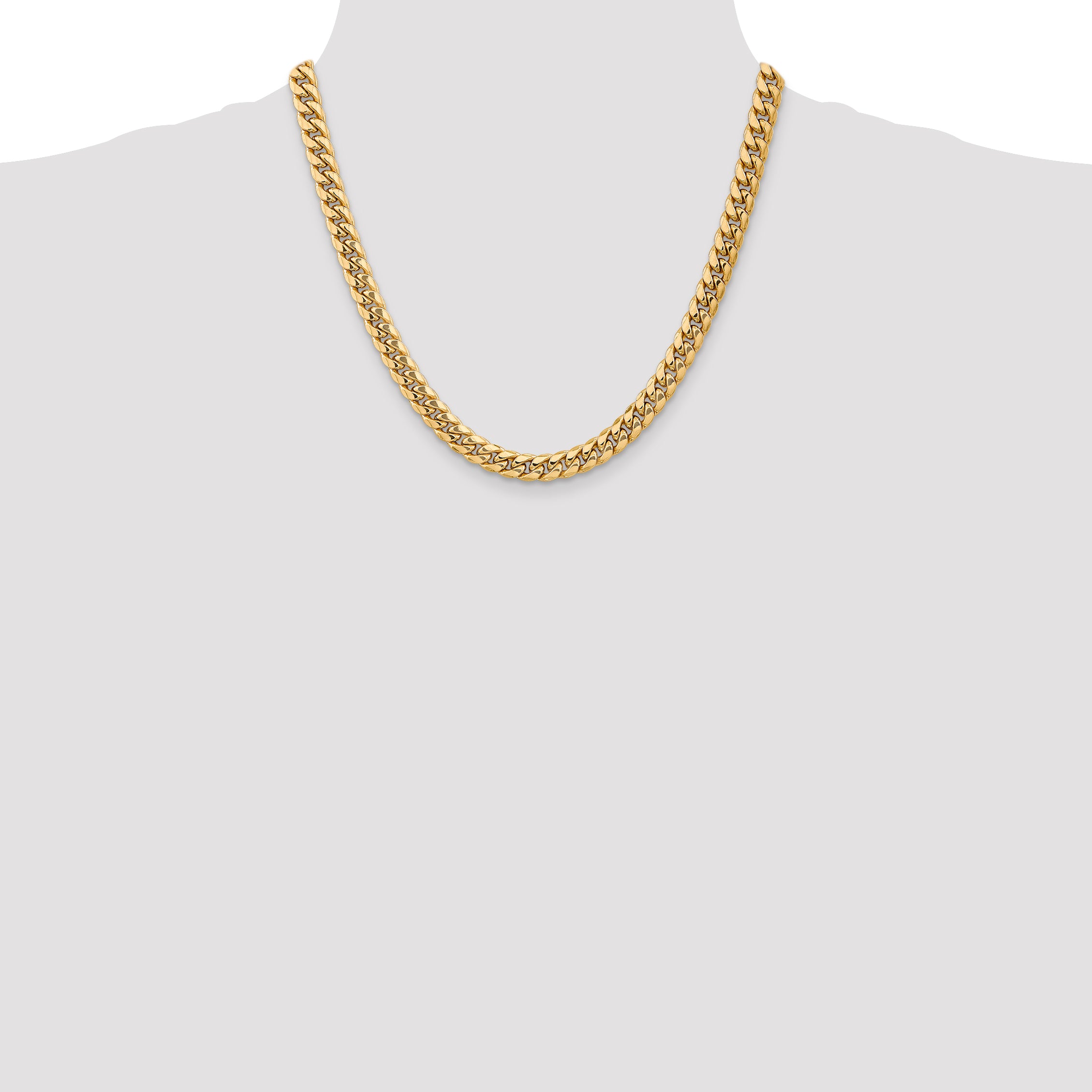 10K 7.3Mm Semi-Solid Miami Cuban Chain