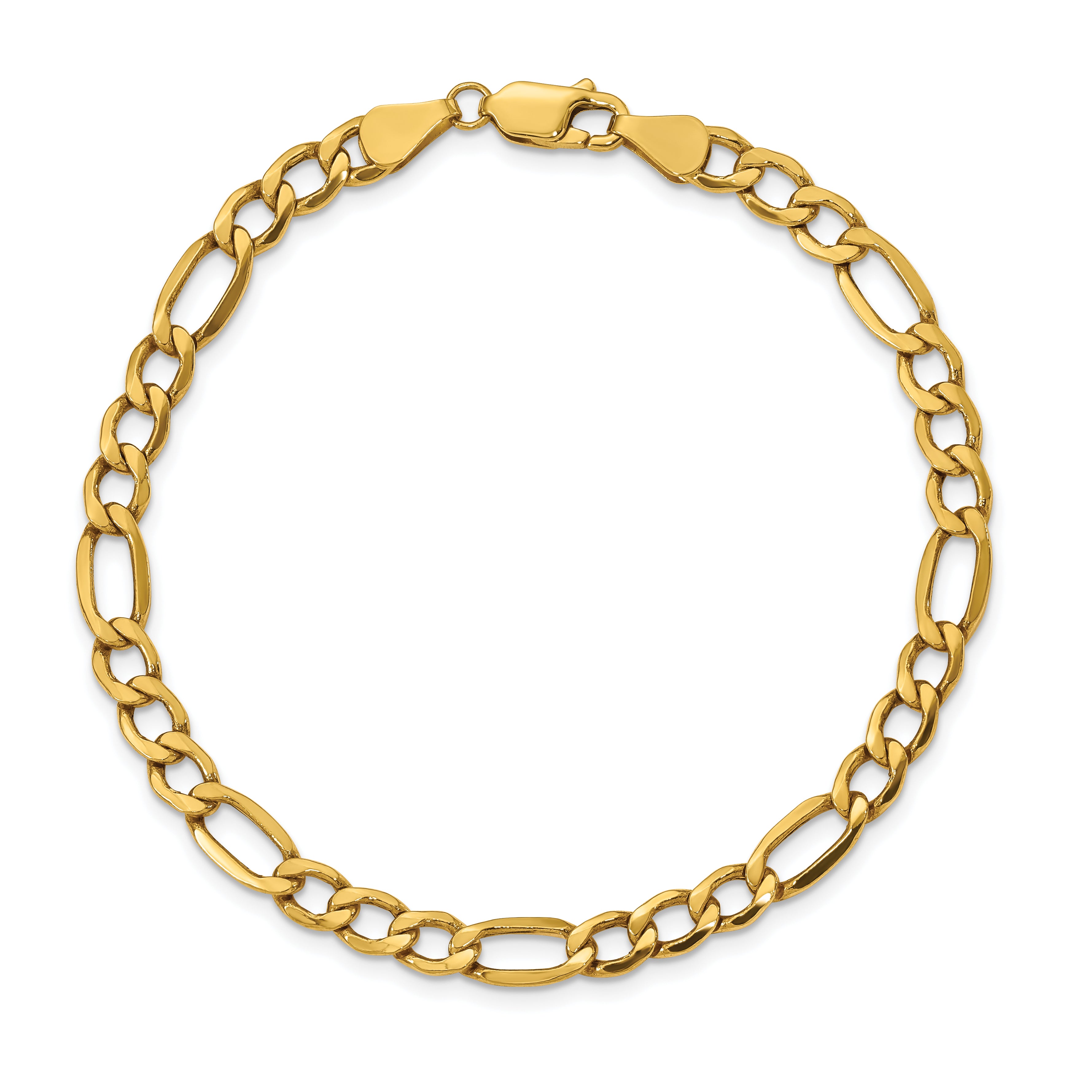 10k 5.35mm Semi-Solid Figaro Chain