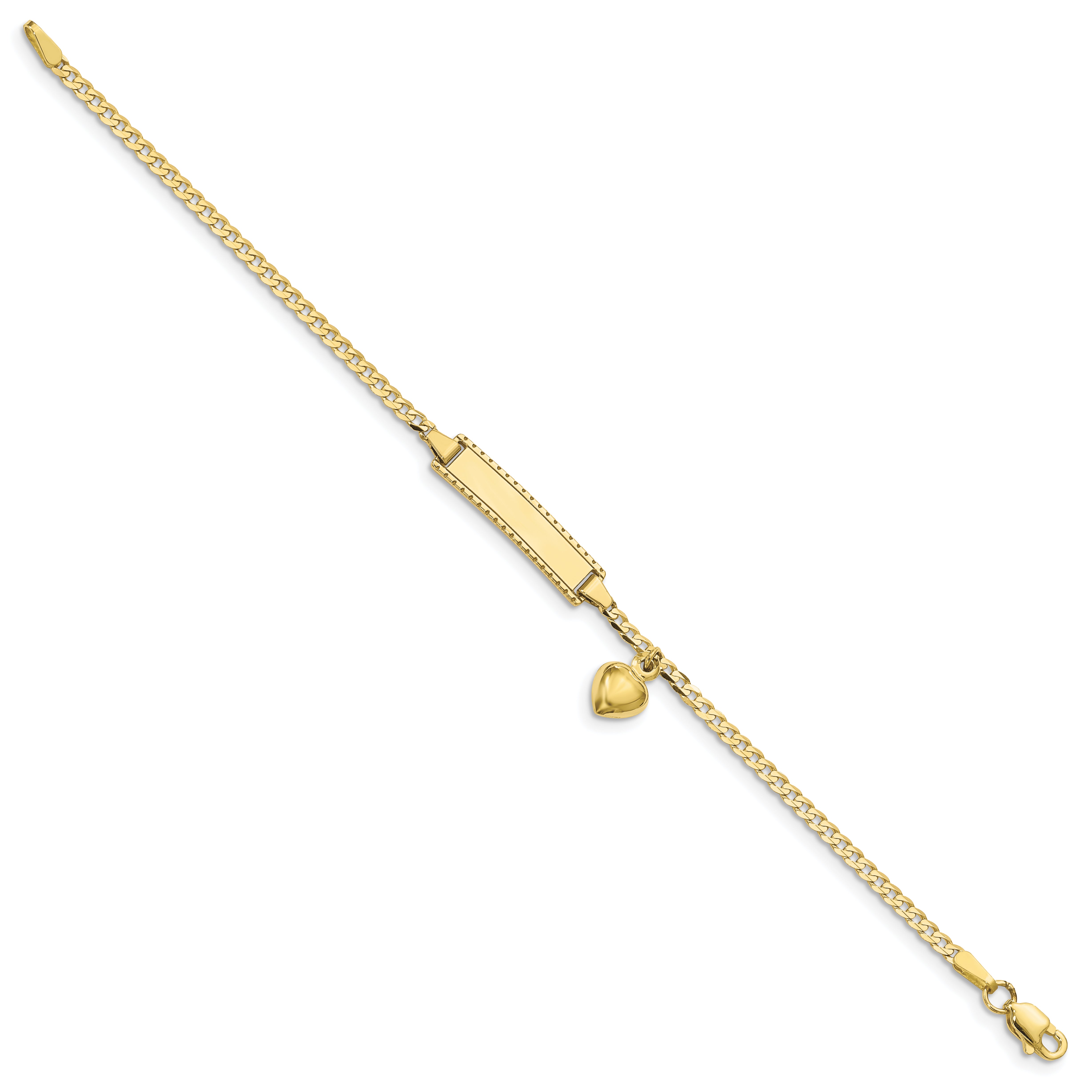 10k Flat Curb Link ID Bracelet