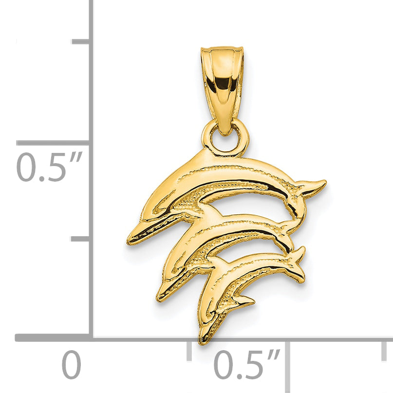 10k Dolphin Charm