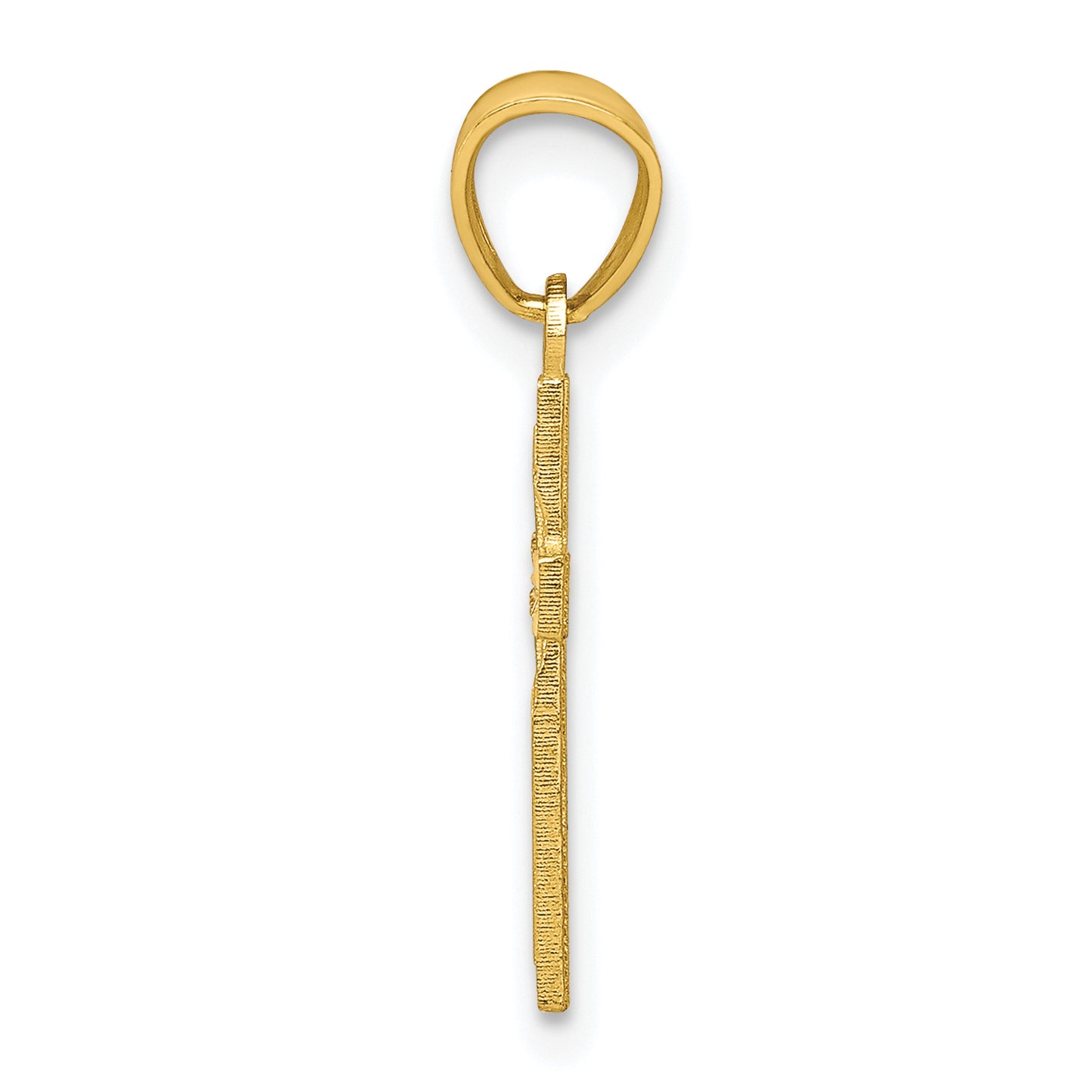 10k Diamond-Cut Cross Pendant