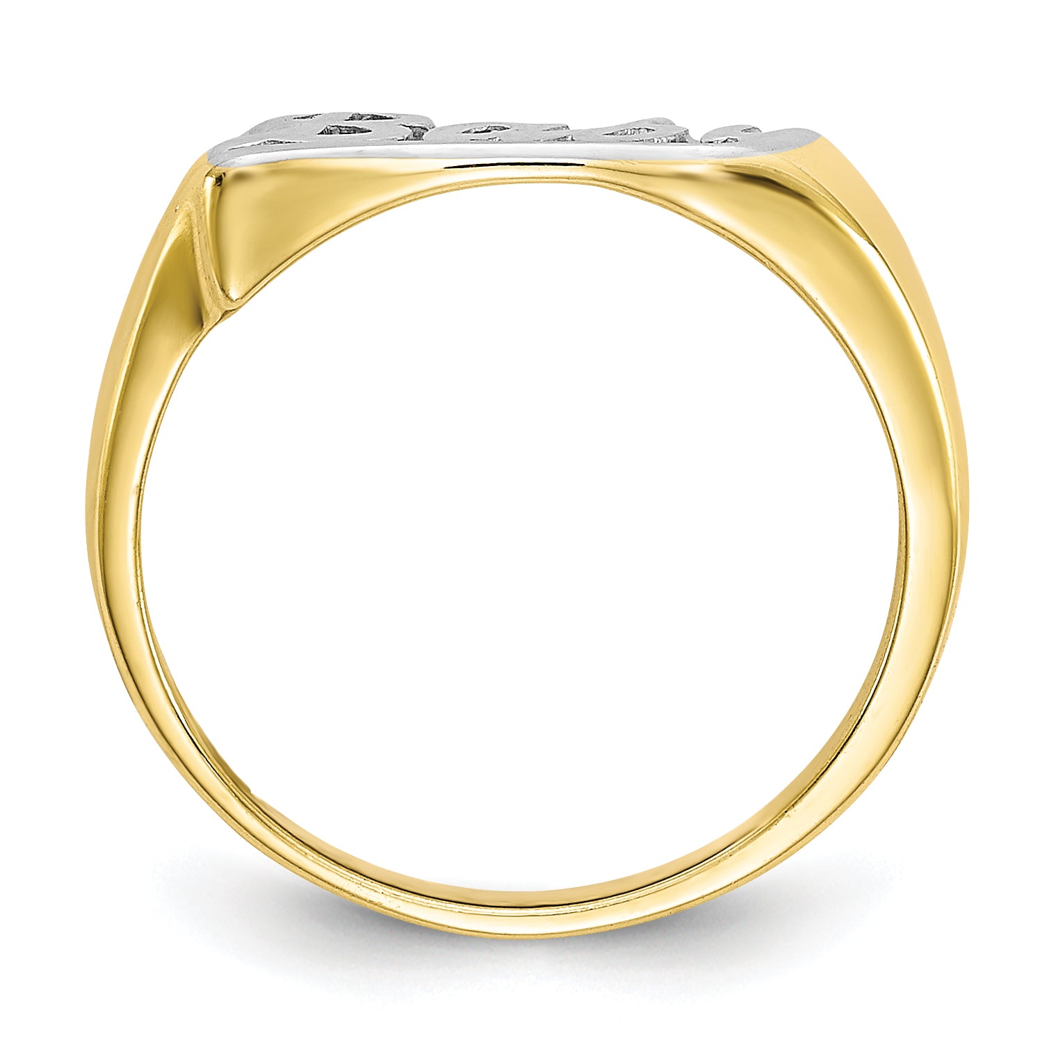 10K w/ Rhodium BABY Child's Ring