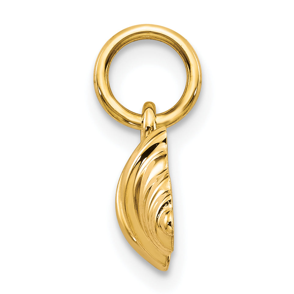 10k Solid Barbell Charm