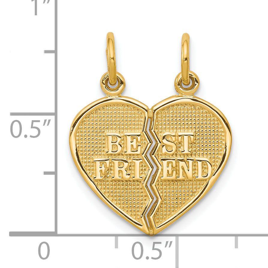 10K BEST FRIEND 2 Piece Break-A-Part Charm
