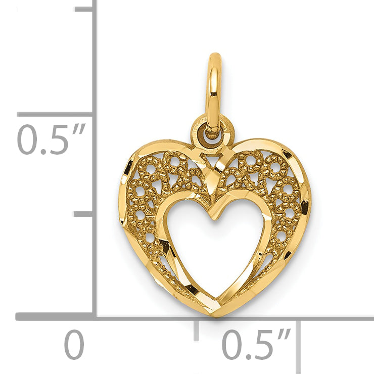 10k Heart Charm