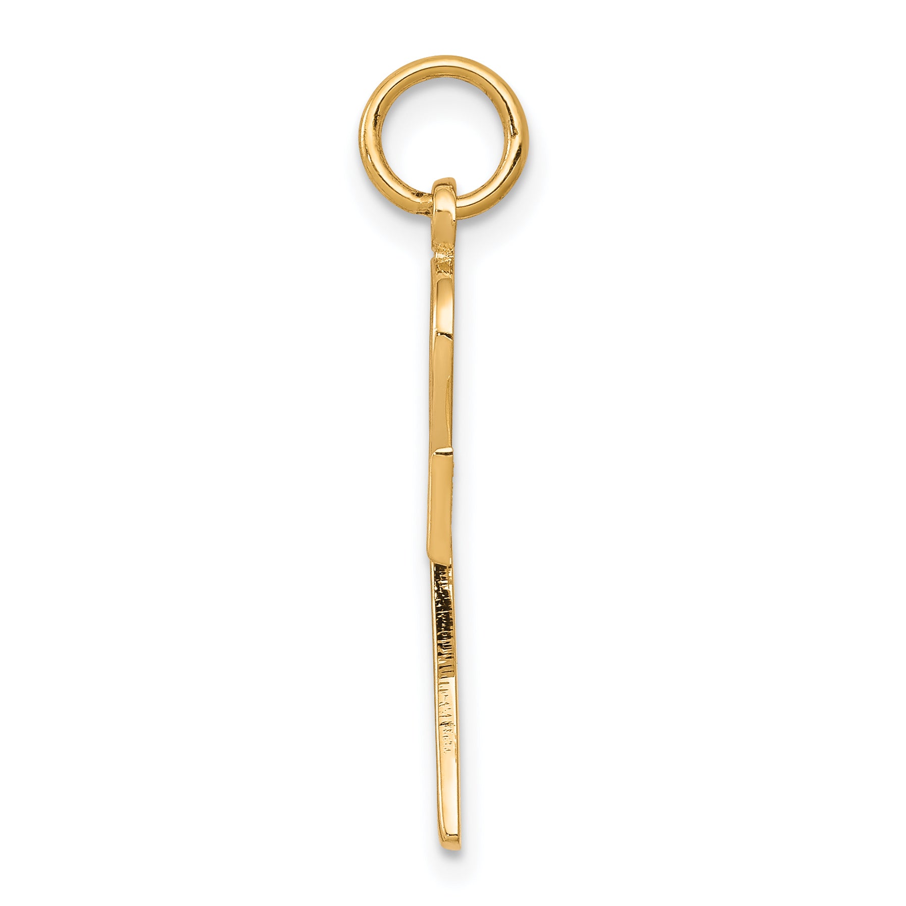 10k Solid Flat-Backed Ankh/Egyptian Cross Pendant