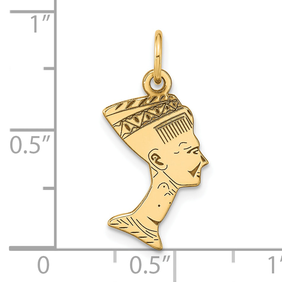 10K Nefertiti Pendant