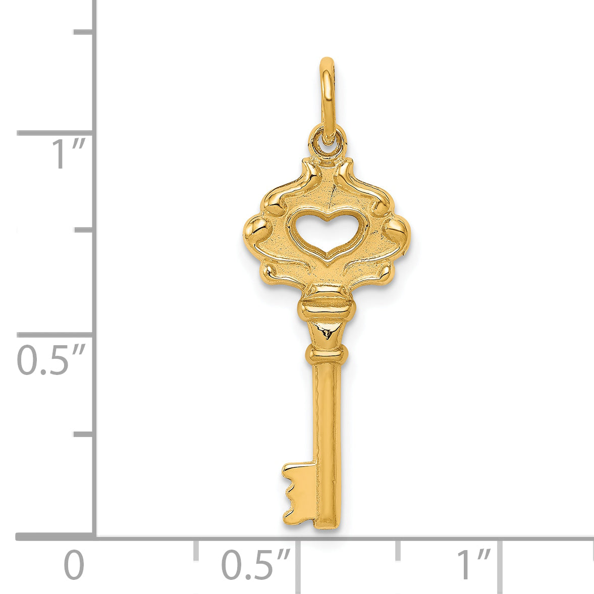 10k Solid Key Charm