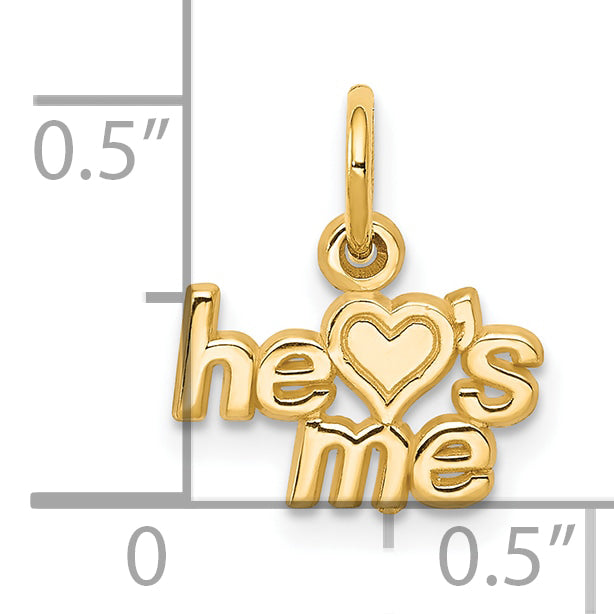 10K He LOVES ME Charm