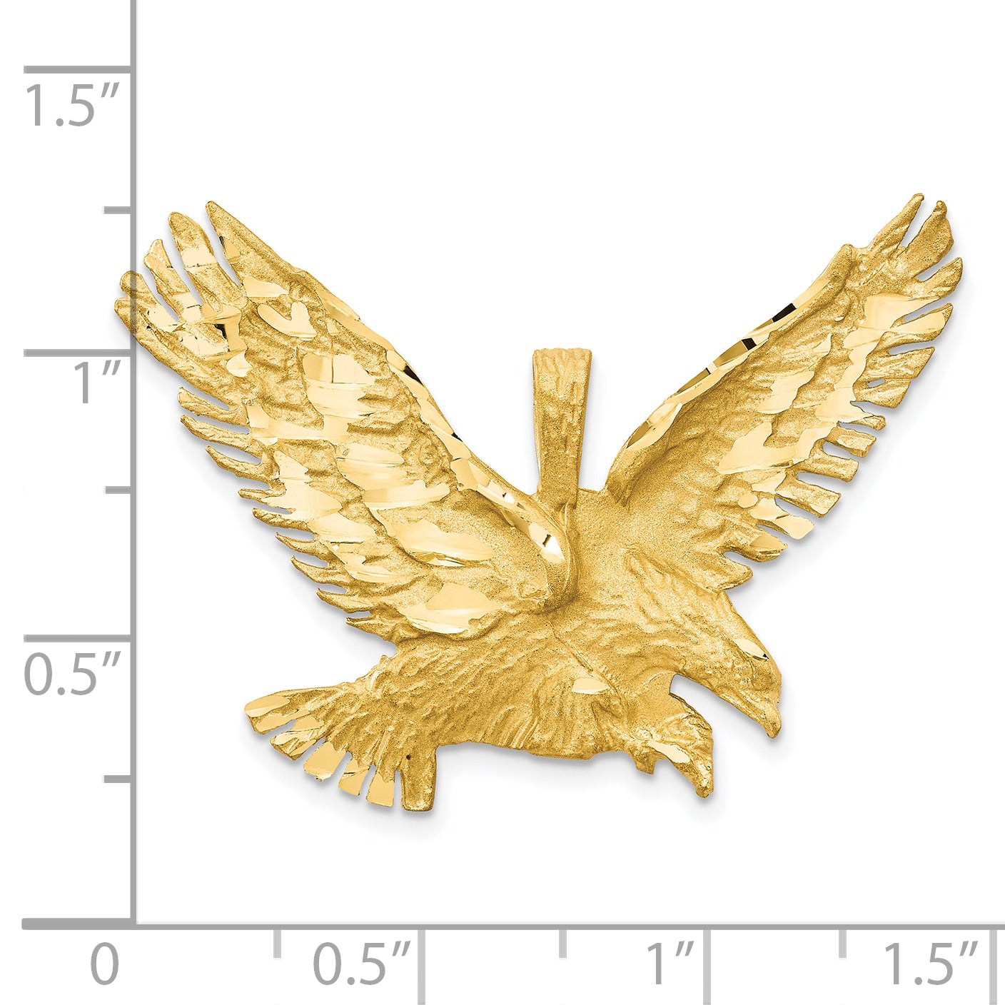 10k Eagle Charm w sandblast finish