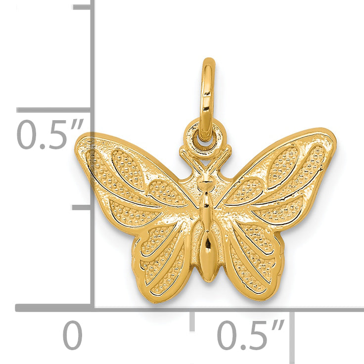 10k Butterfly Charm