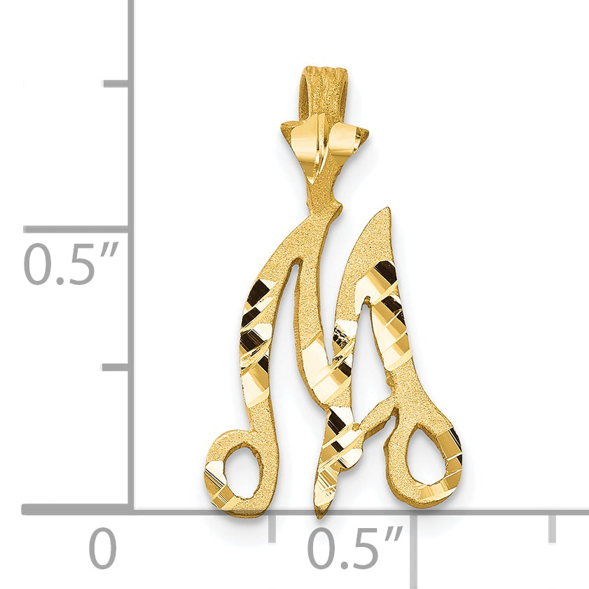 10k Initial M Pendant
