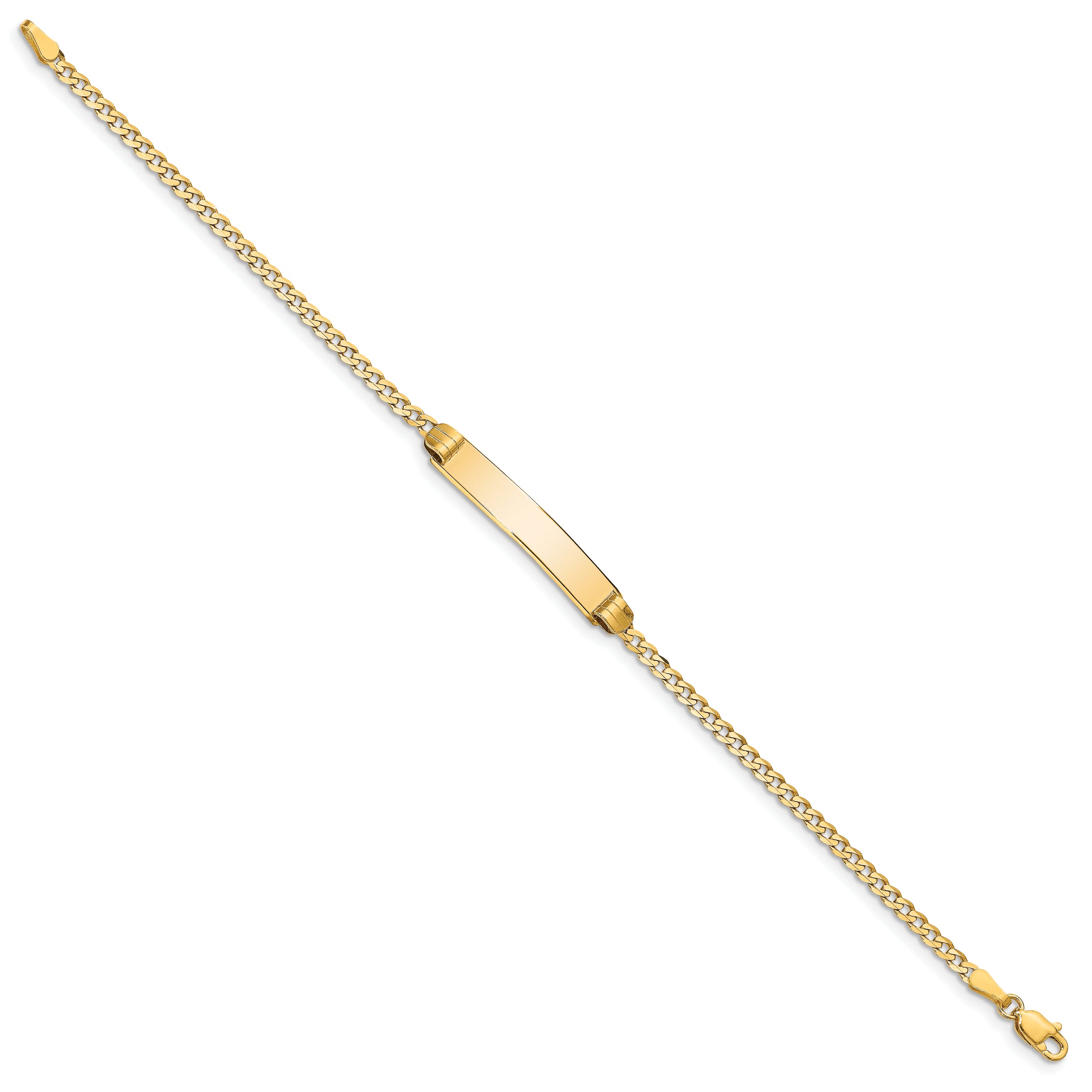 10k Flat Curb Link ID Bracelet