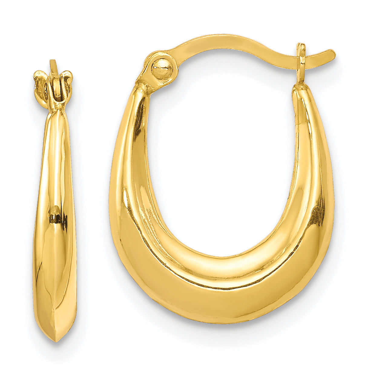 10K Hollow Hoop Earrings