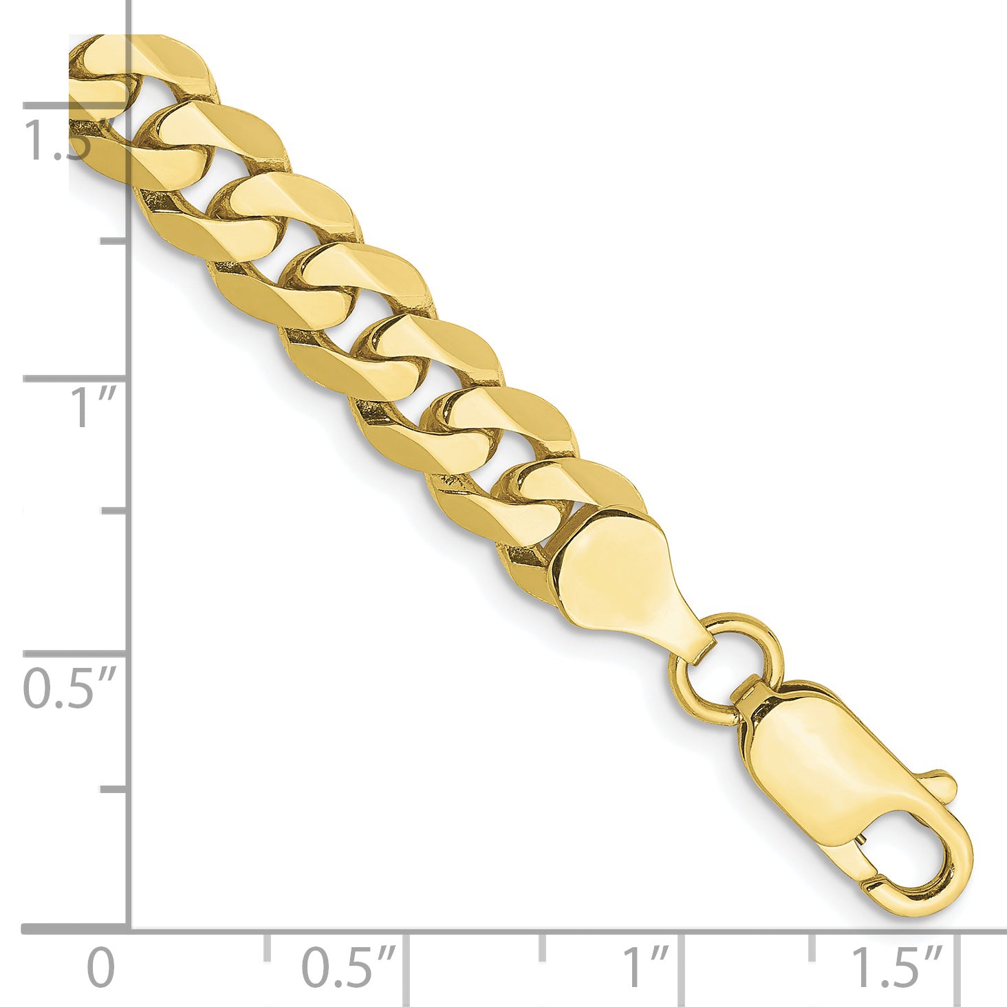 10K 6.75Mm Flat Beveled Curb Chain