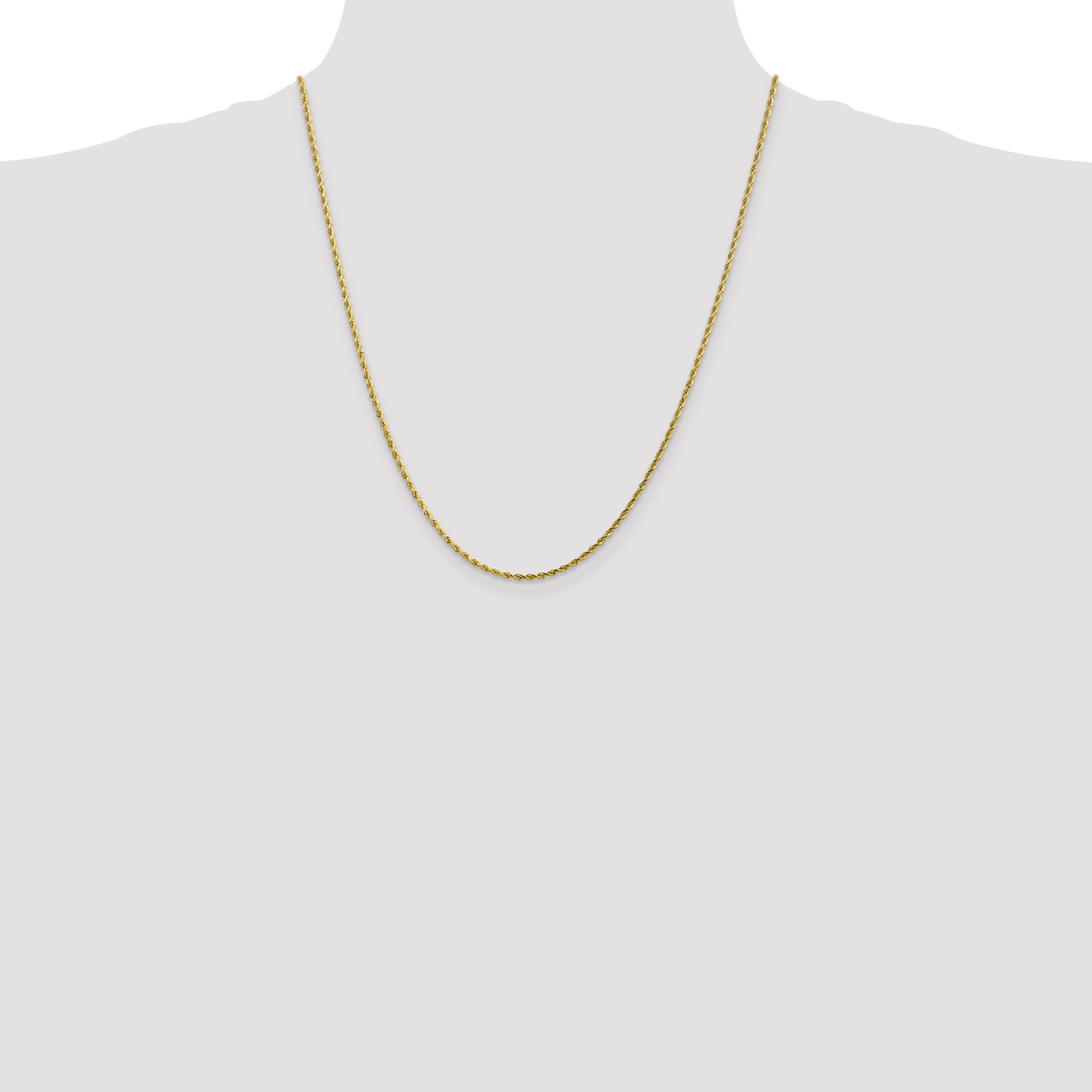 10k 1.75mm Diamond-cut Rope Chain