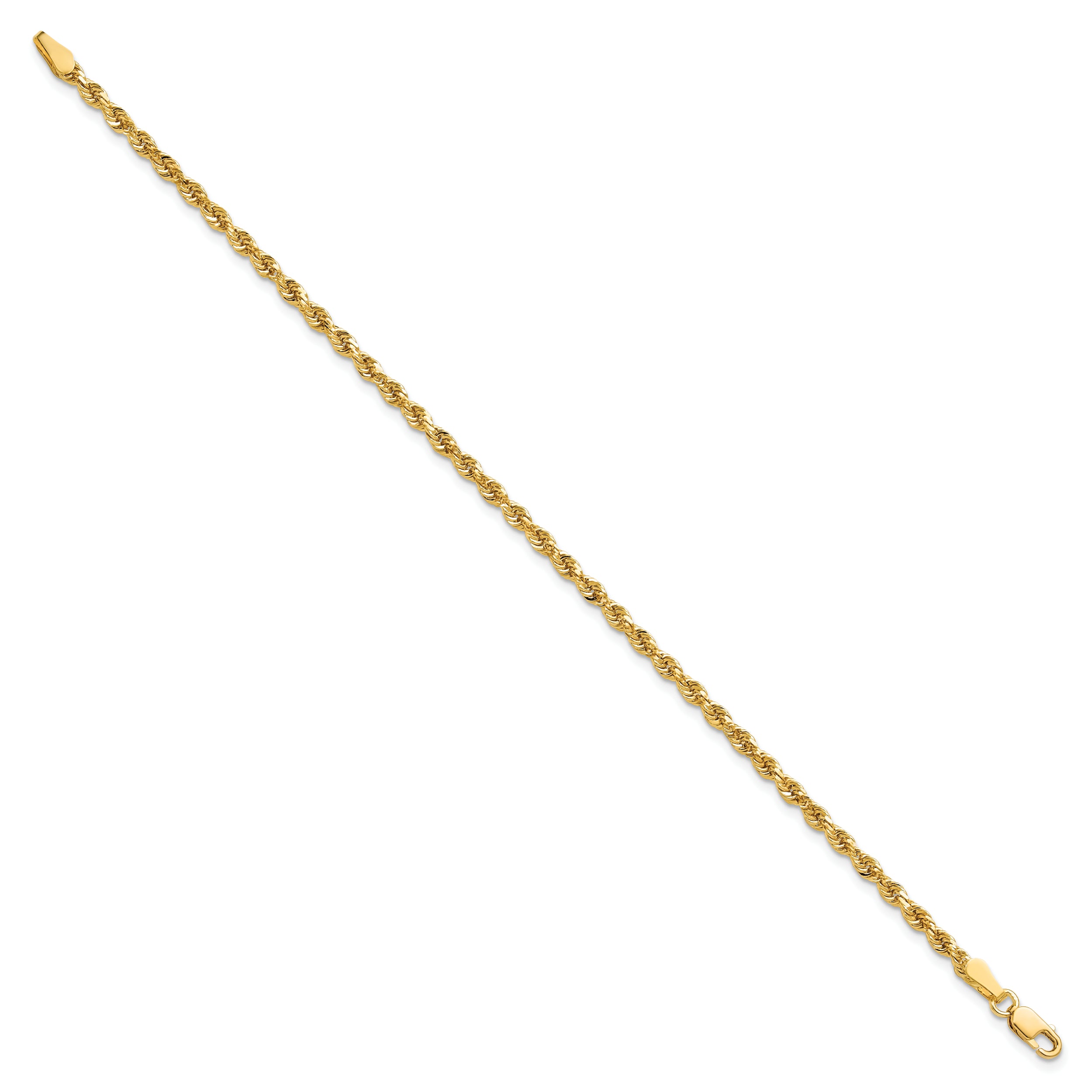 10k 2.75mm Diamond-cut Rope Chain
