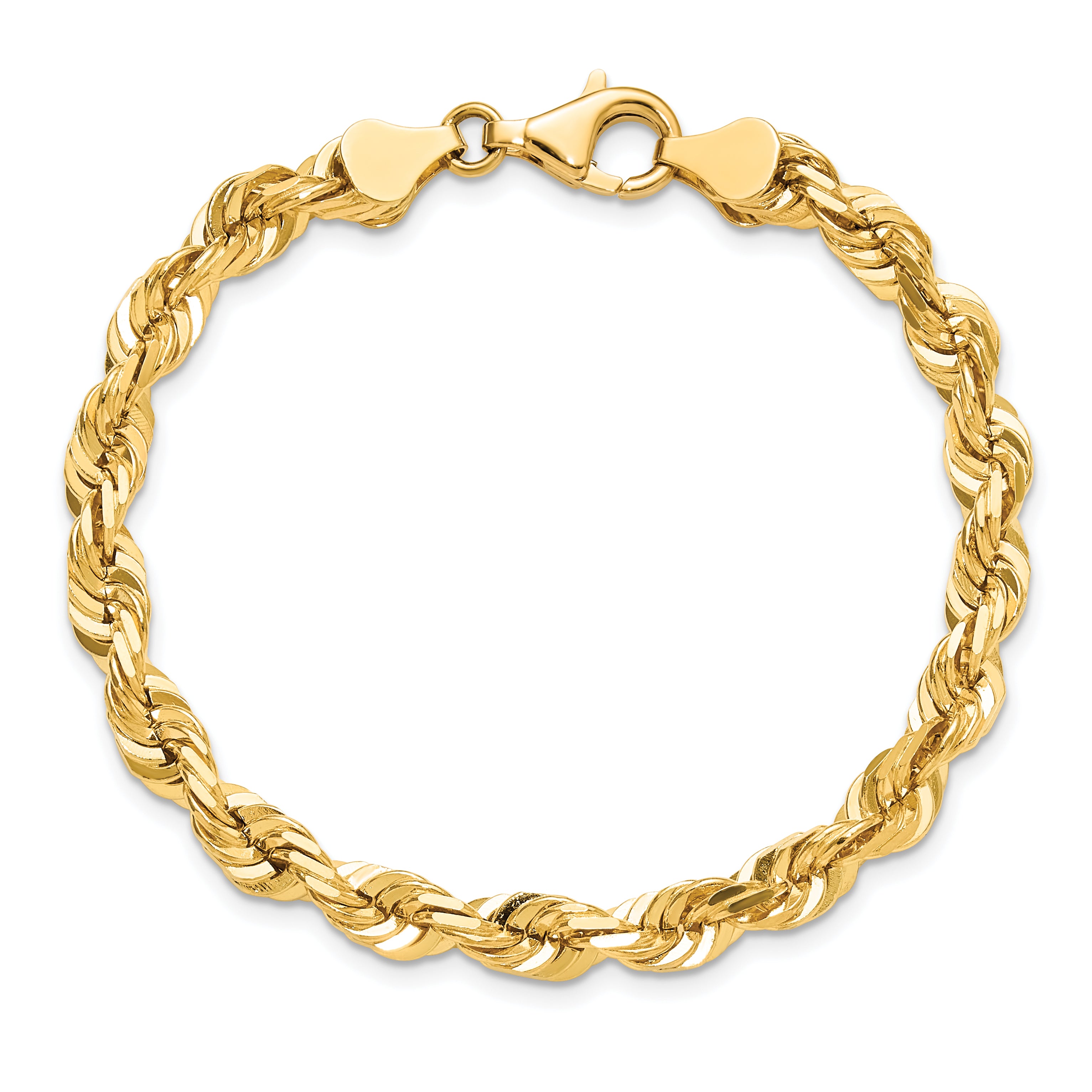 10k 5.5mm Diamond-cut Rope Chain