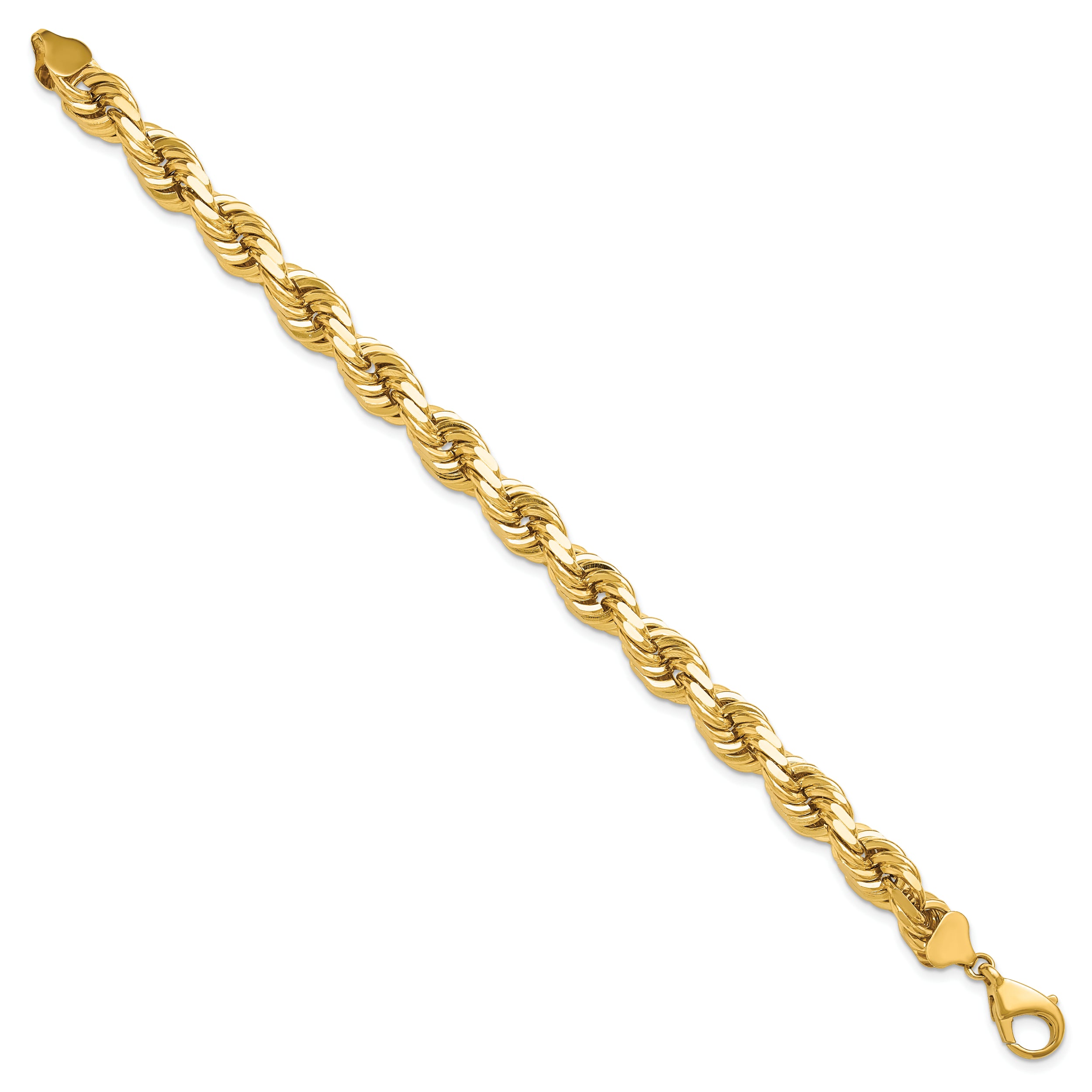 10k 10mm Diamond-cut Rope Chain