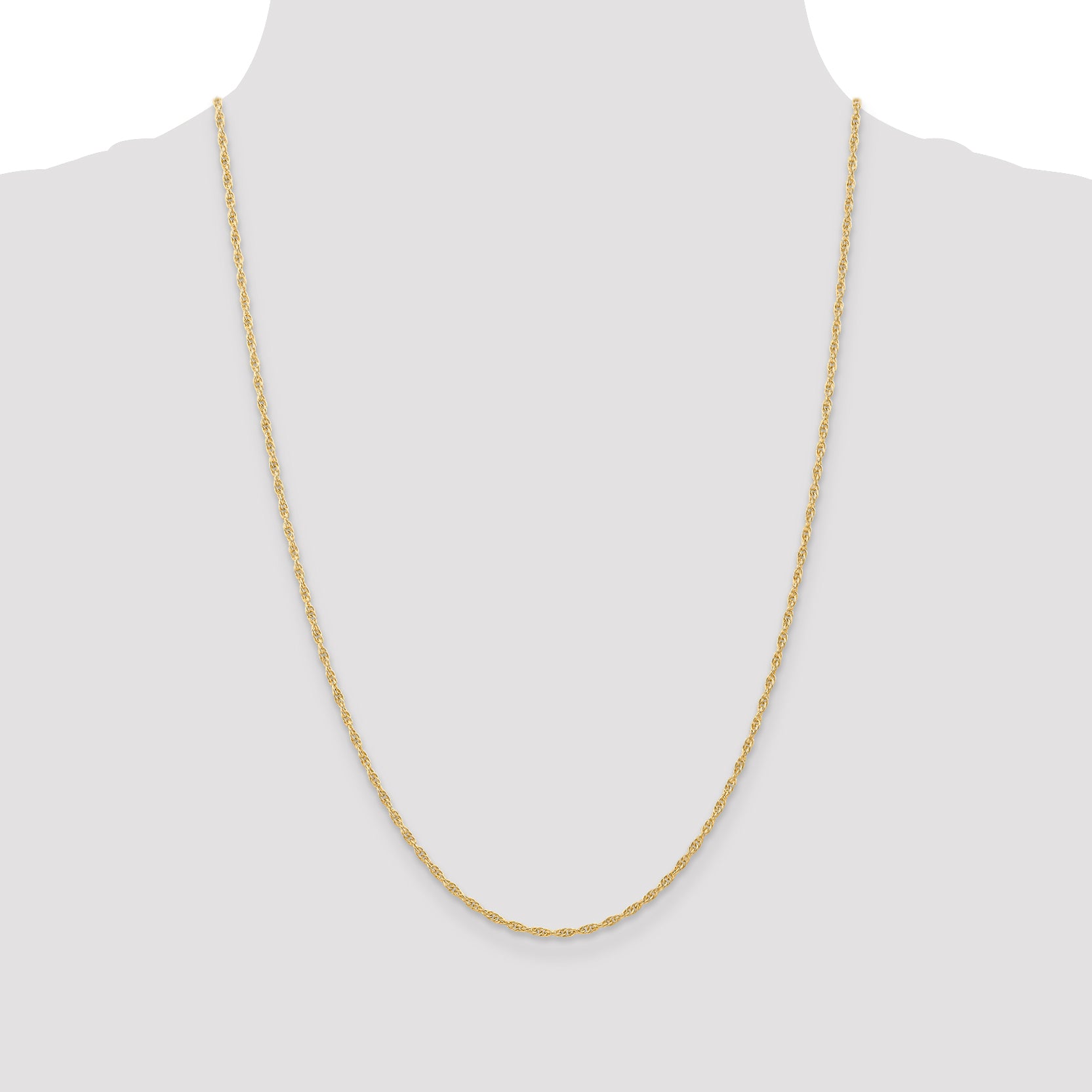 10K 1.55Mm Carded Cable Rope Chain