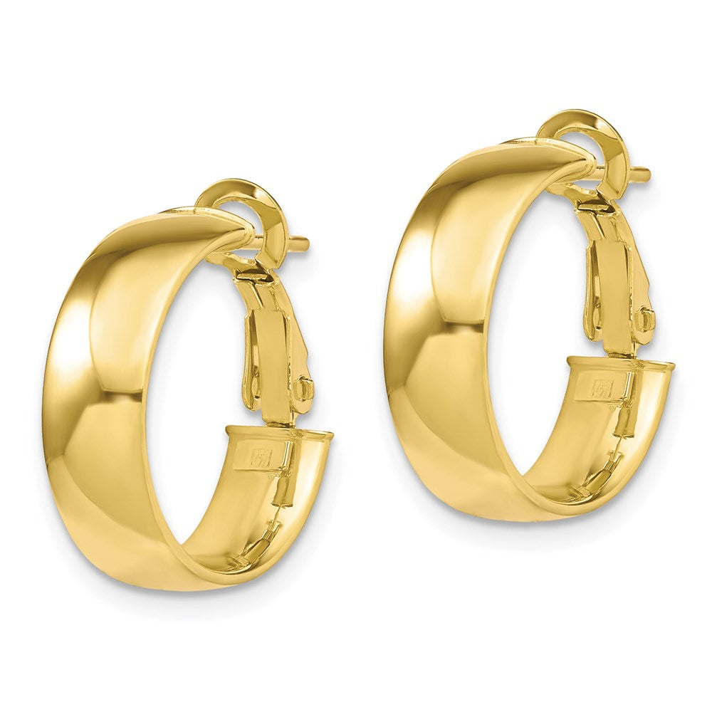 10K 5.8mm Polished Hoop Earrings