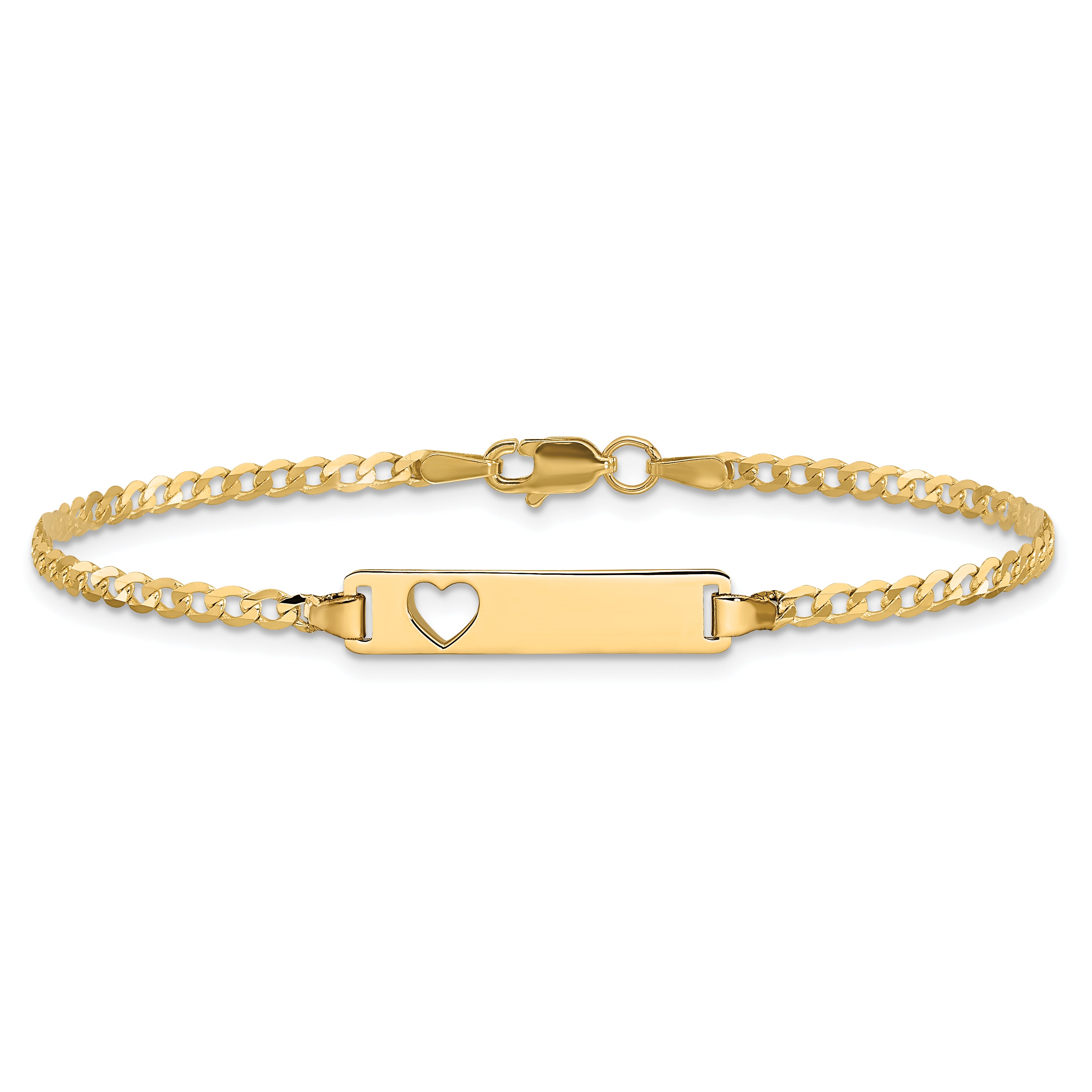 10k Flat Curb Link ID Bracelet