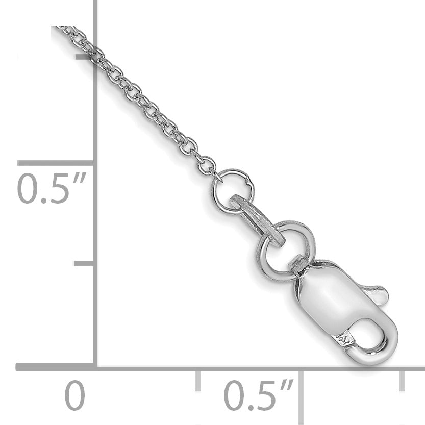 10K Wg 1Mm Round Open Link Cable Chain Anklet
