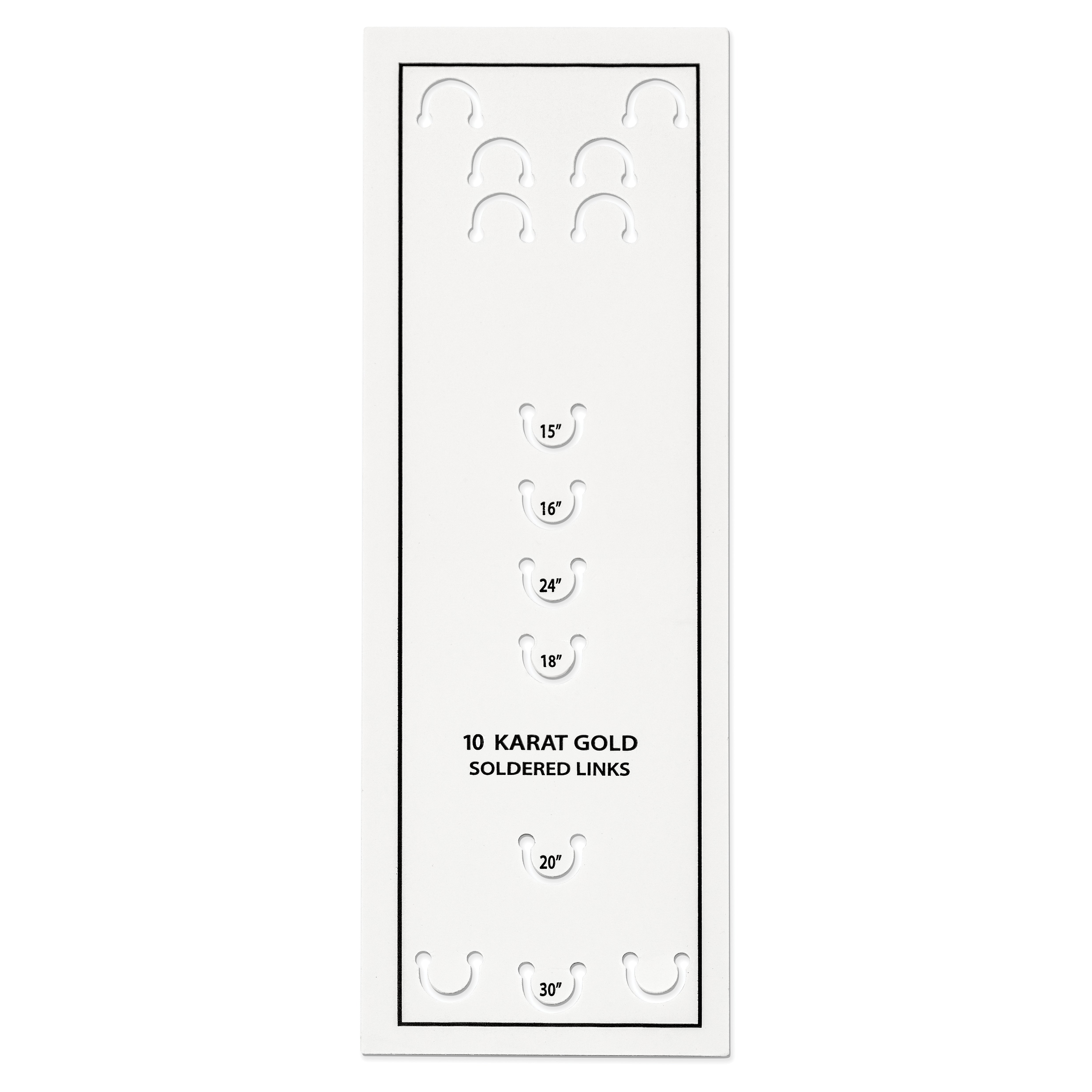 10K White Gold .5Mm Carded Curb Chain