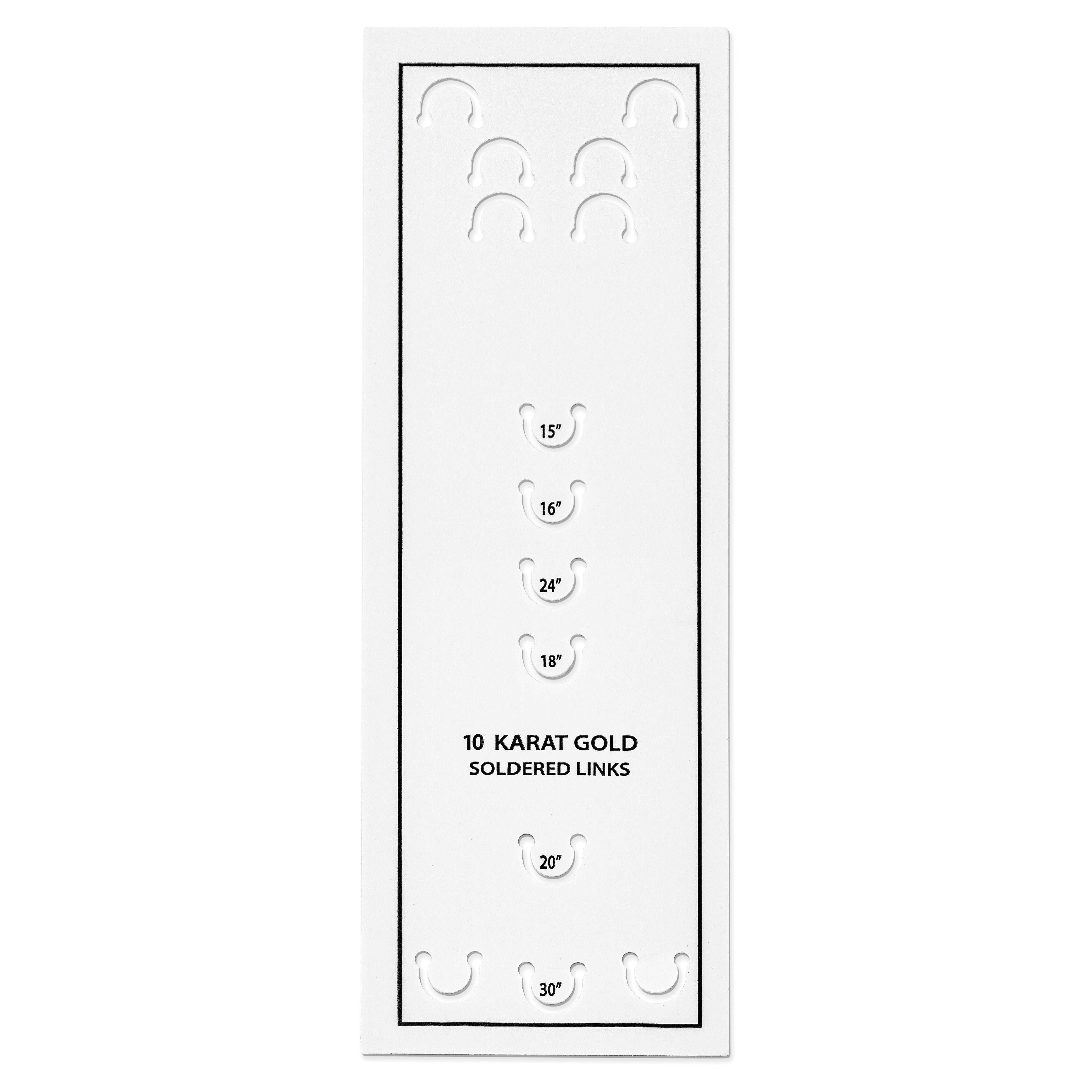 10k .42mm Carded Curb Chain