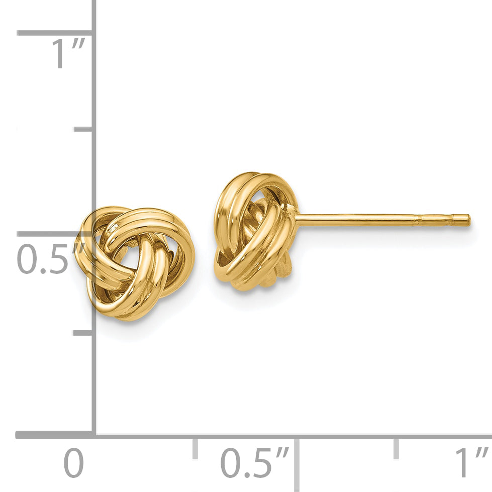 10k Love Knot Post Earrings